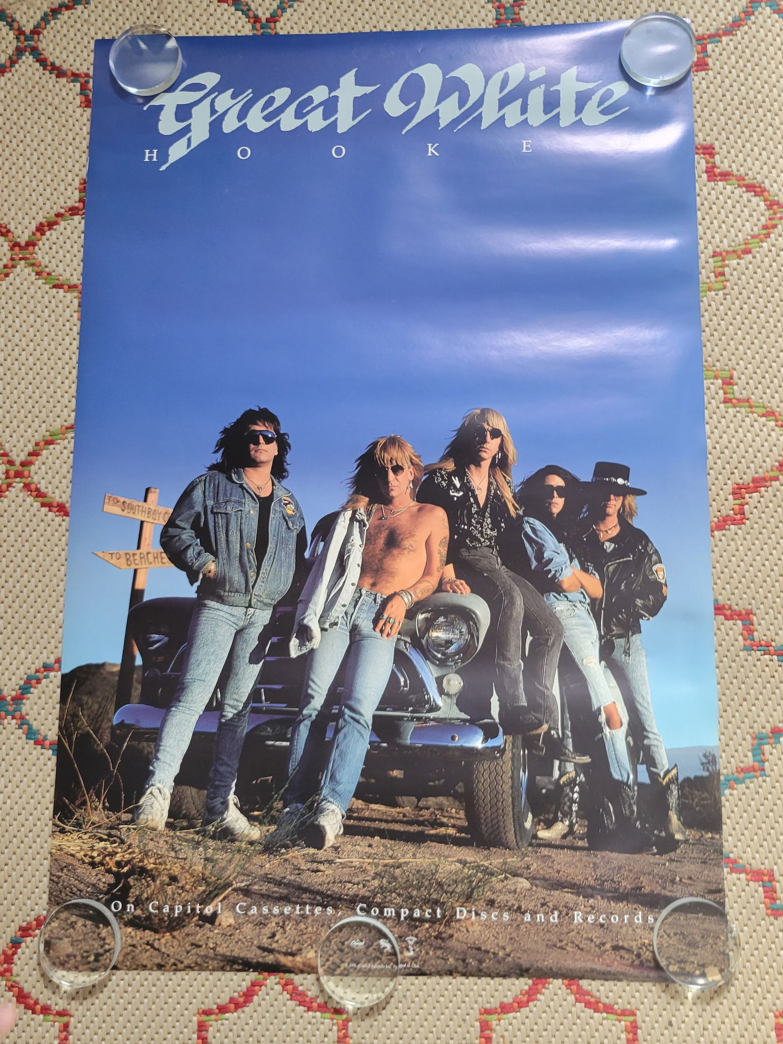 Great White 1991 Double Sided Promo Poster Capitol Records (1 of 2)
