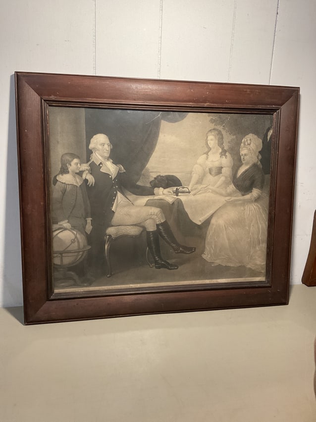 Antique 1845 Washington family Engraving by John Sartain (1 of 5)