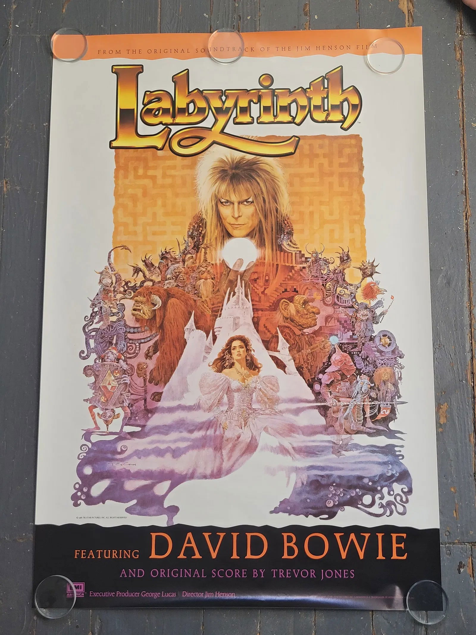 Labyrinth David Bowie 1986 Promo Poster (1 of 1)