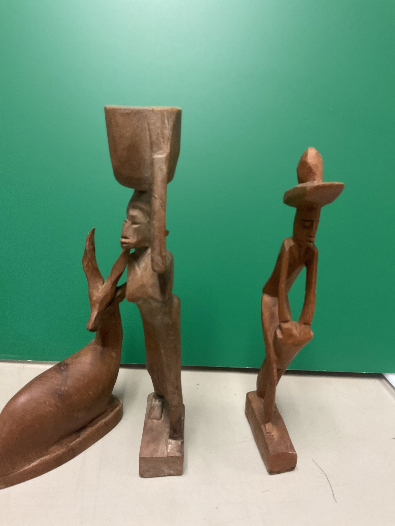 Lot of 3 carved African figures (1 of 3)