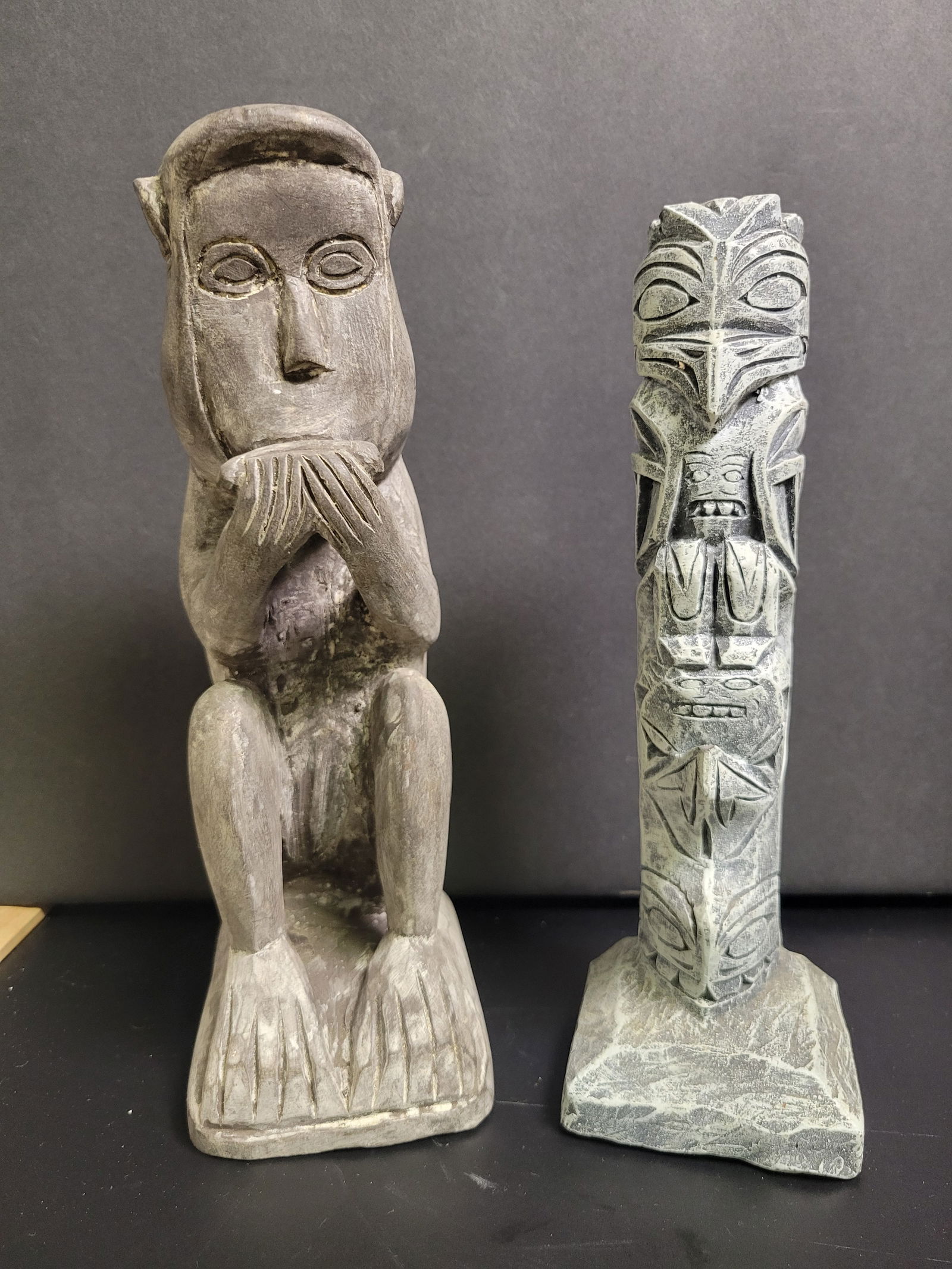 Vintage Totem Statues: Largest 10x3”