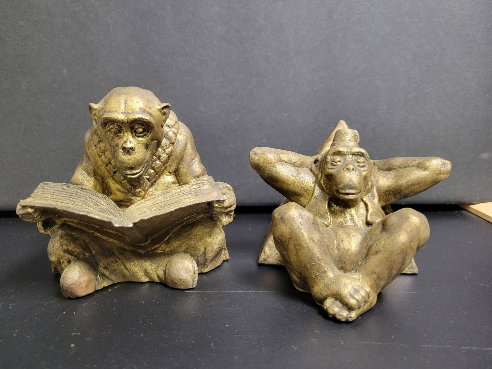 Vintage Resin Monkey Figures Russ: Made by Russ