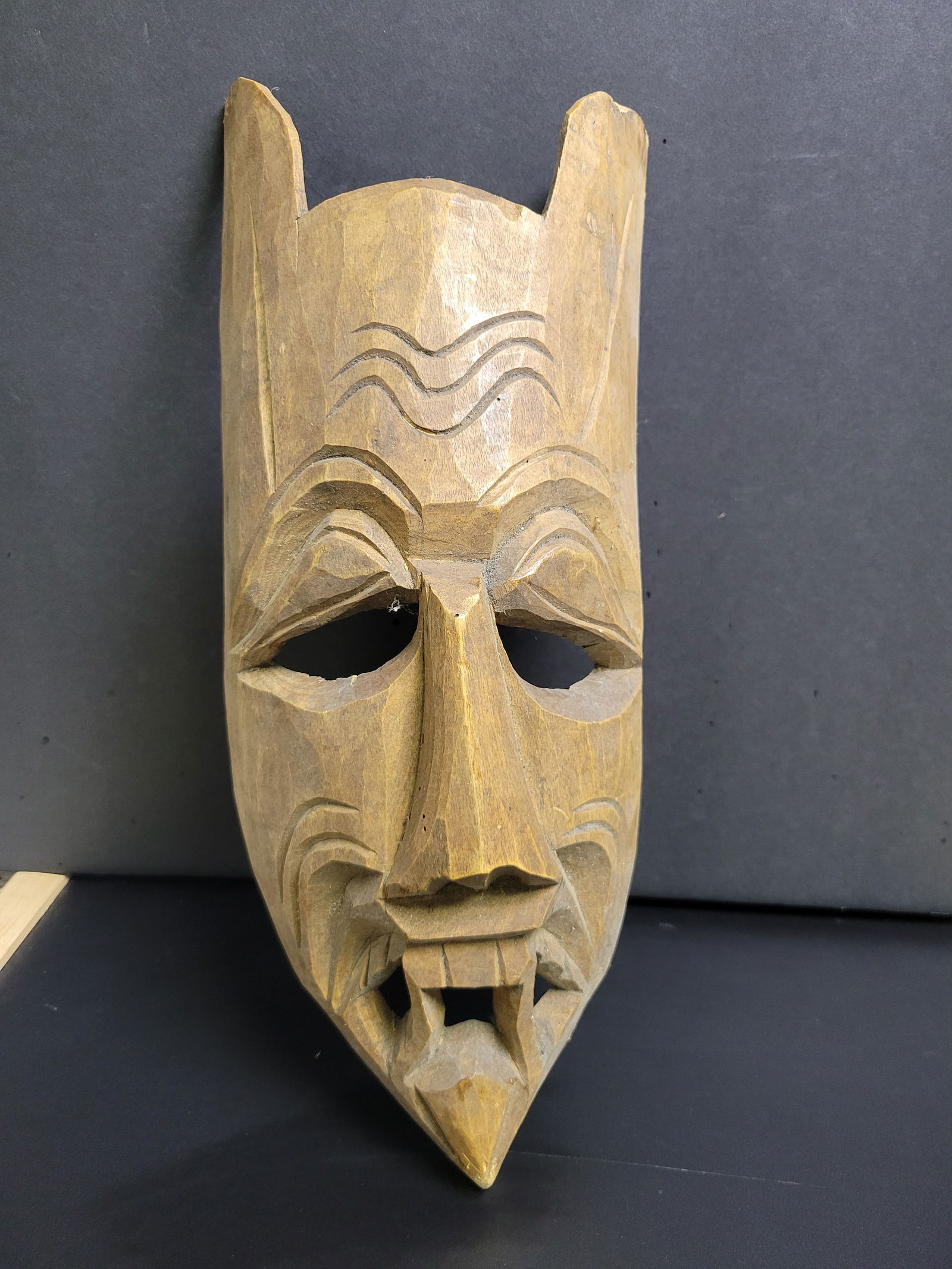 Folk Art Wood Carved Mask (1 of 4)