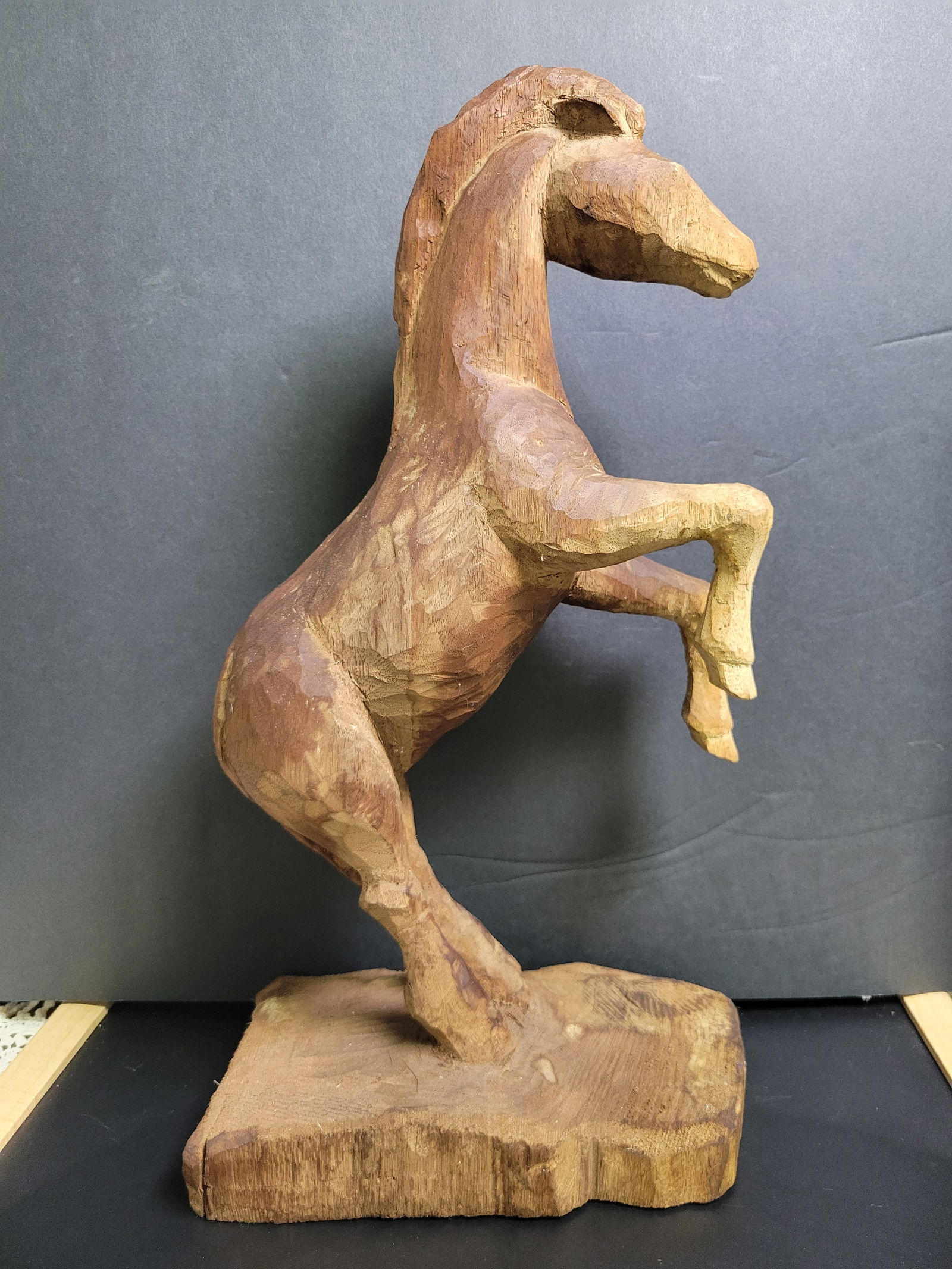Folk Art Wood Hand Carved Horse (1 of 4)