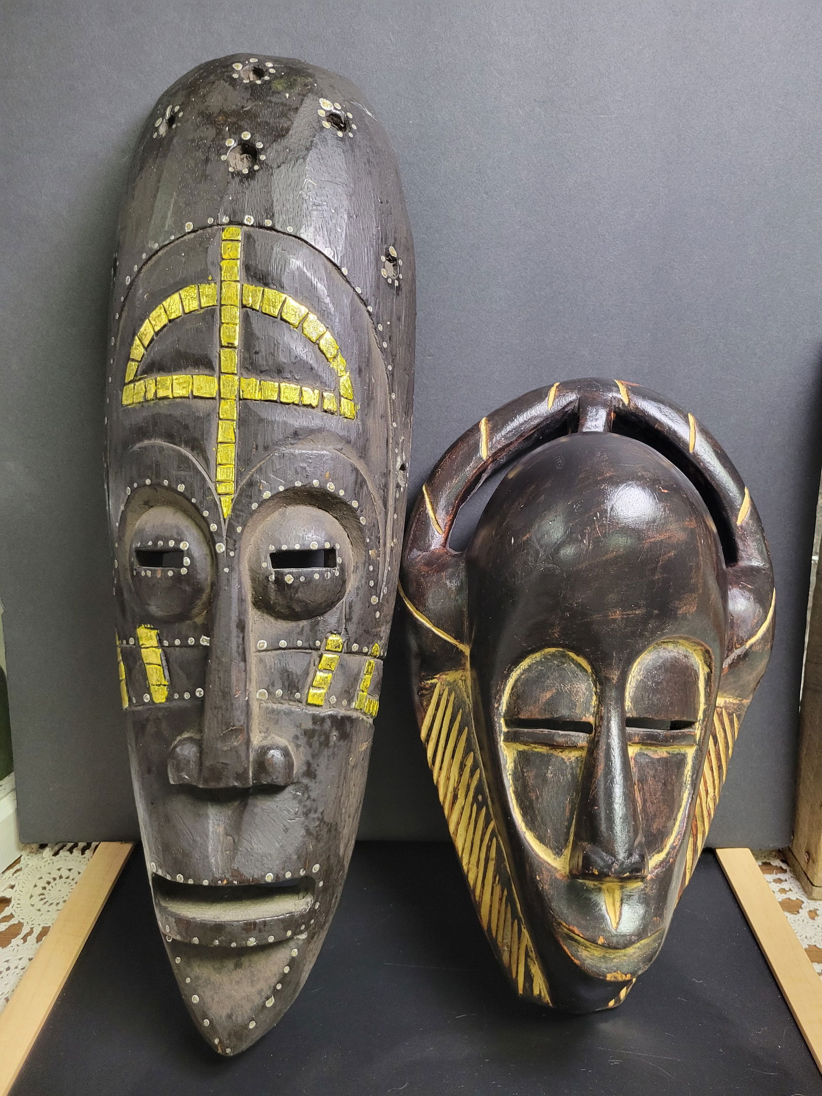 Hand Carved African Mask Ghana (1 of 5)