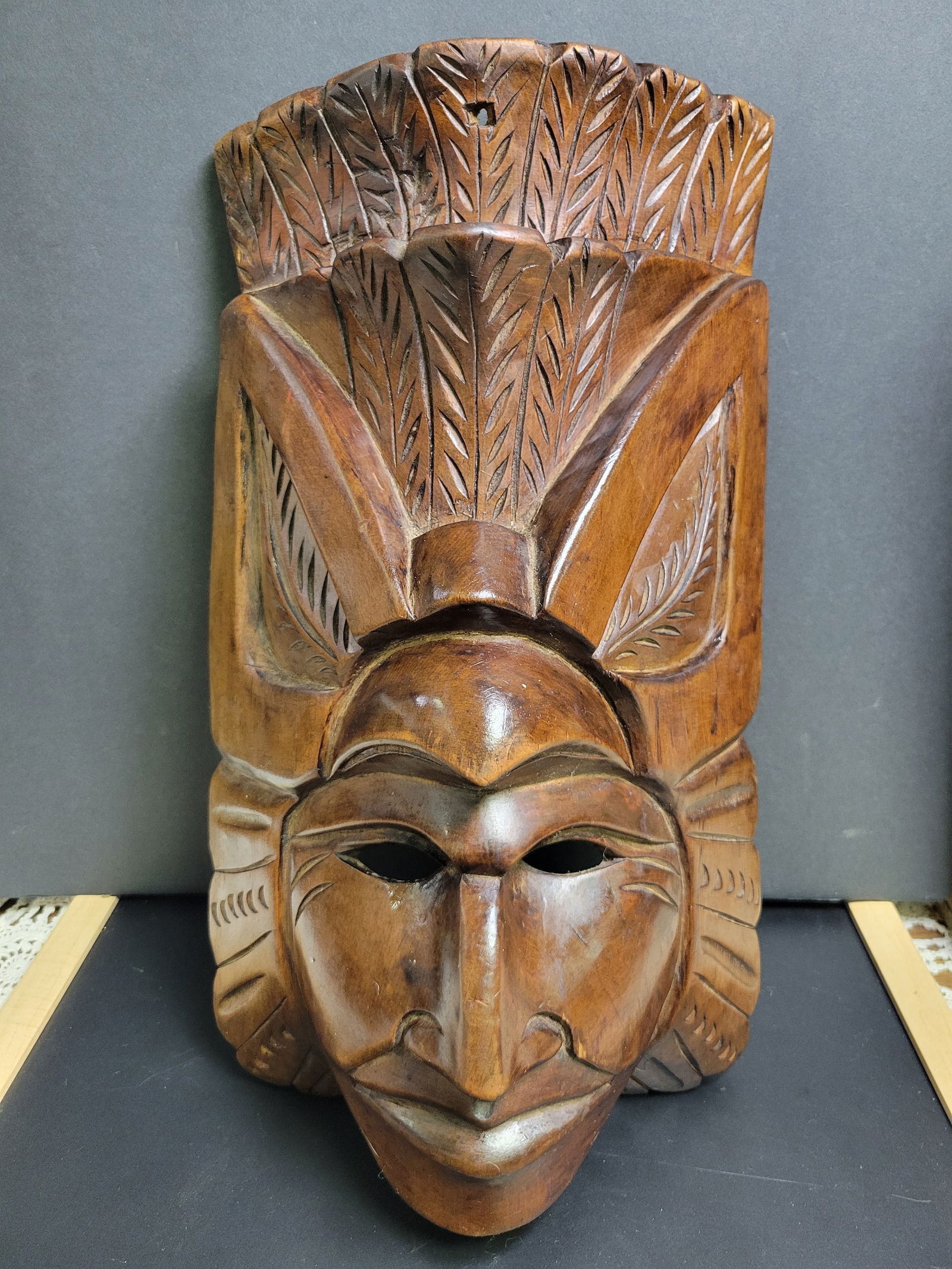 South American Hand Carved Tribal Mask (1 of 5)