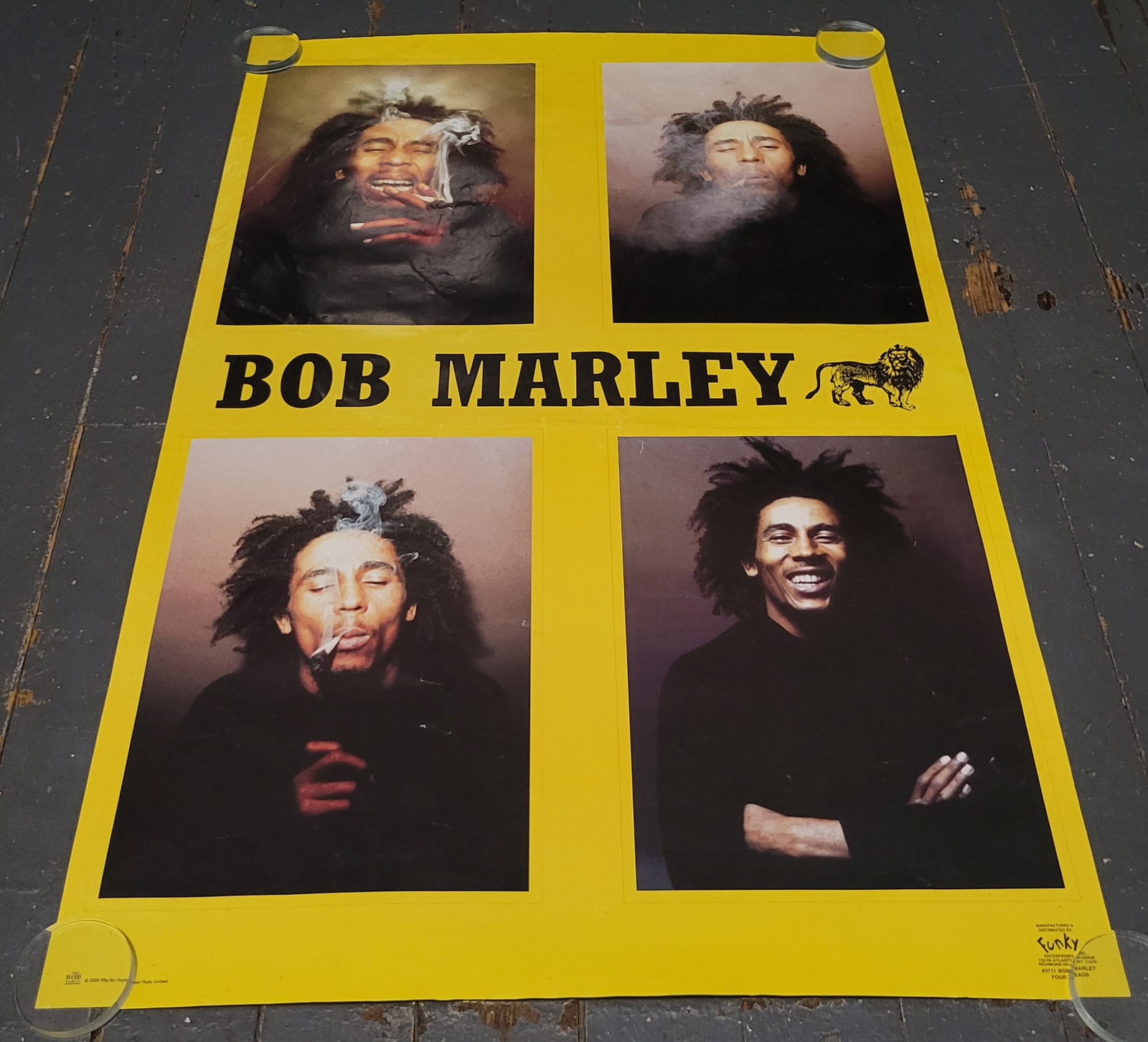 Vintage Bob Marley Poster: 36x24Some posters have flaws from storage