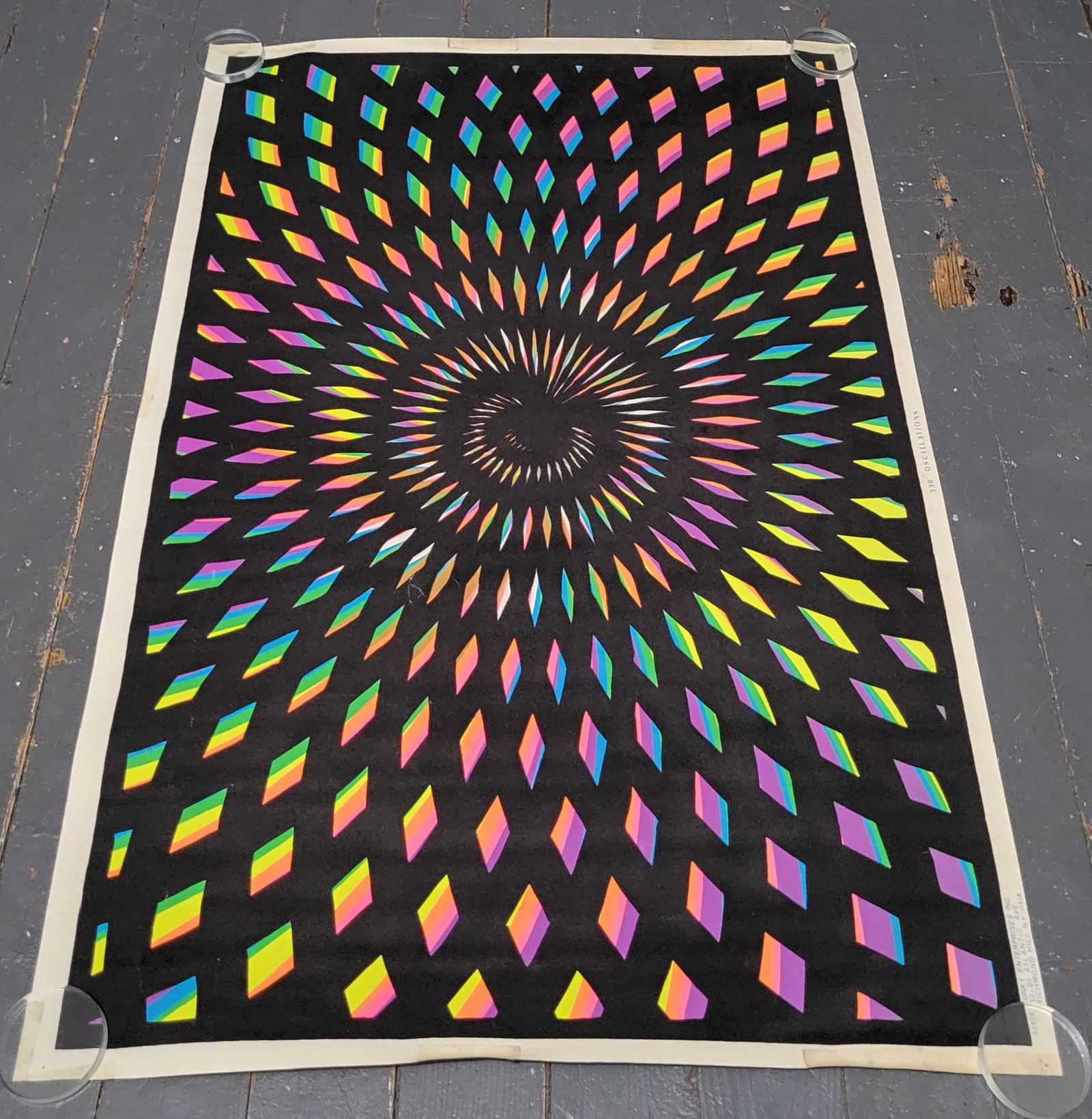 Vintage Black Light Poster: 36x24Some posters have flaws from storage Will be shipped rolled