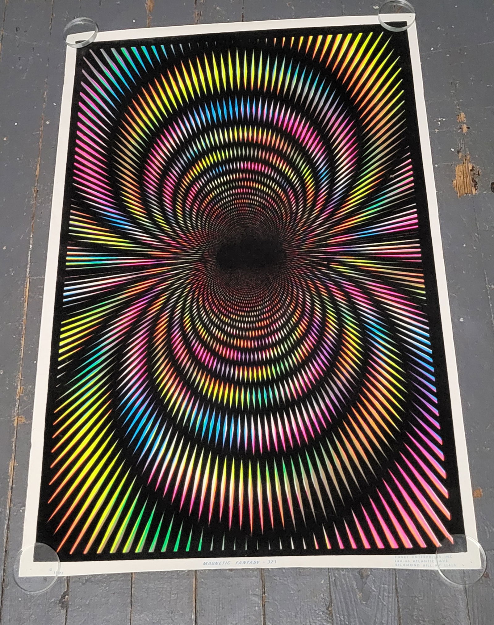 Vintage Black Light Poster: 36x24Some posters have flaws from storage Will be shipped rolled