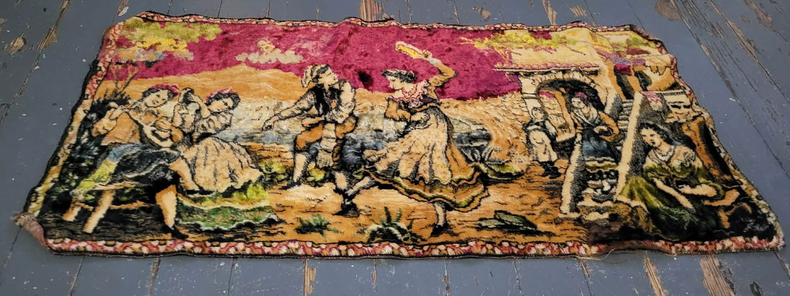 Vintage Spanish Tapestry: 24x18” approx
