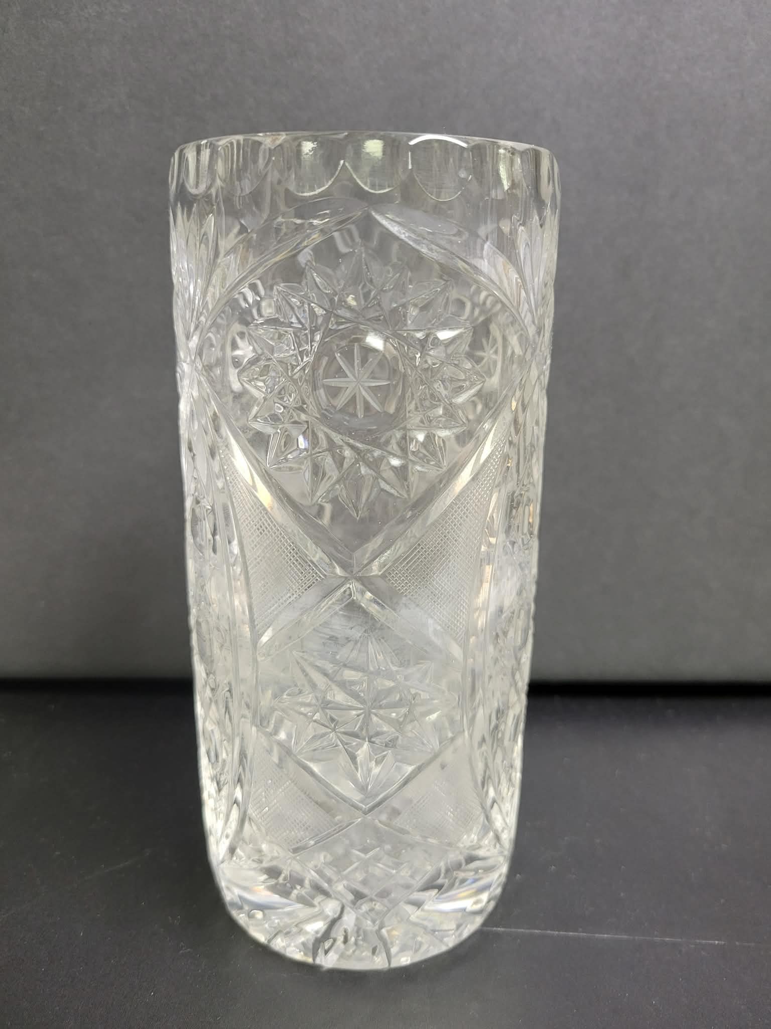 Antique American Brilliant Cut Crystal Vase (1 of 3)