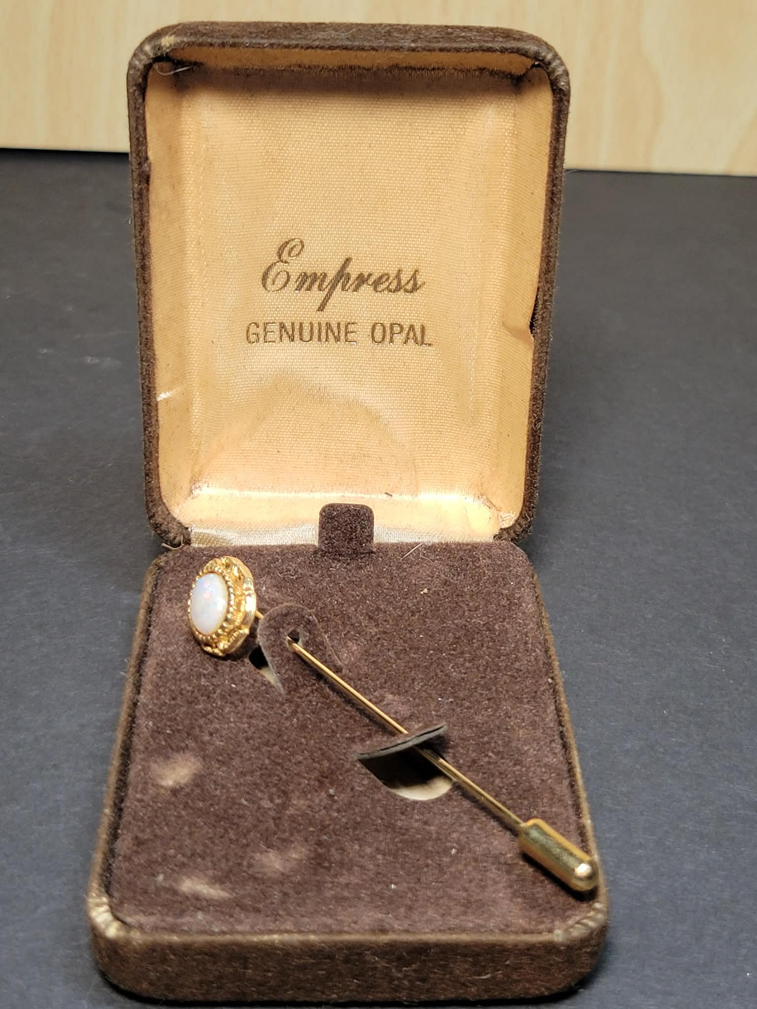 Vintage Empress Opal Stick Pin: 1950s