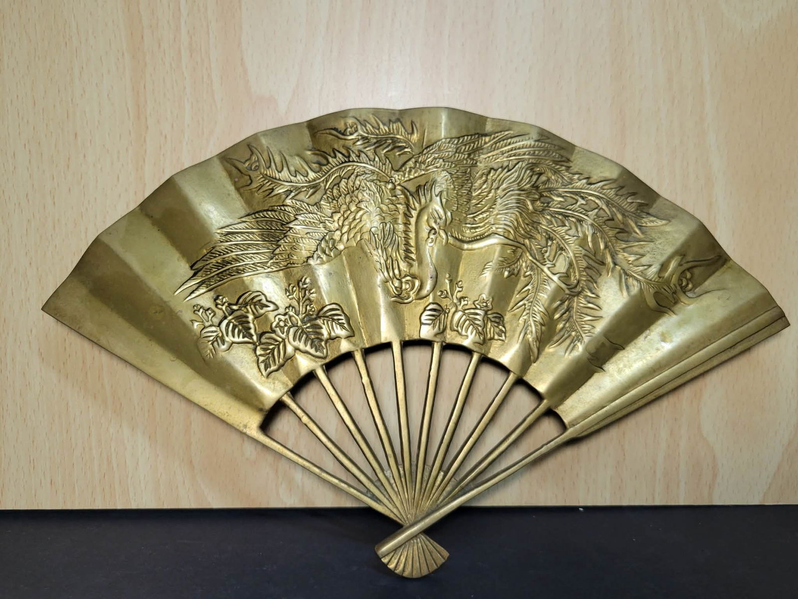 Vintage Solid Brass Wall Art: 11x7.5”