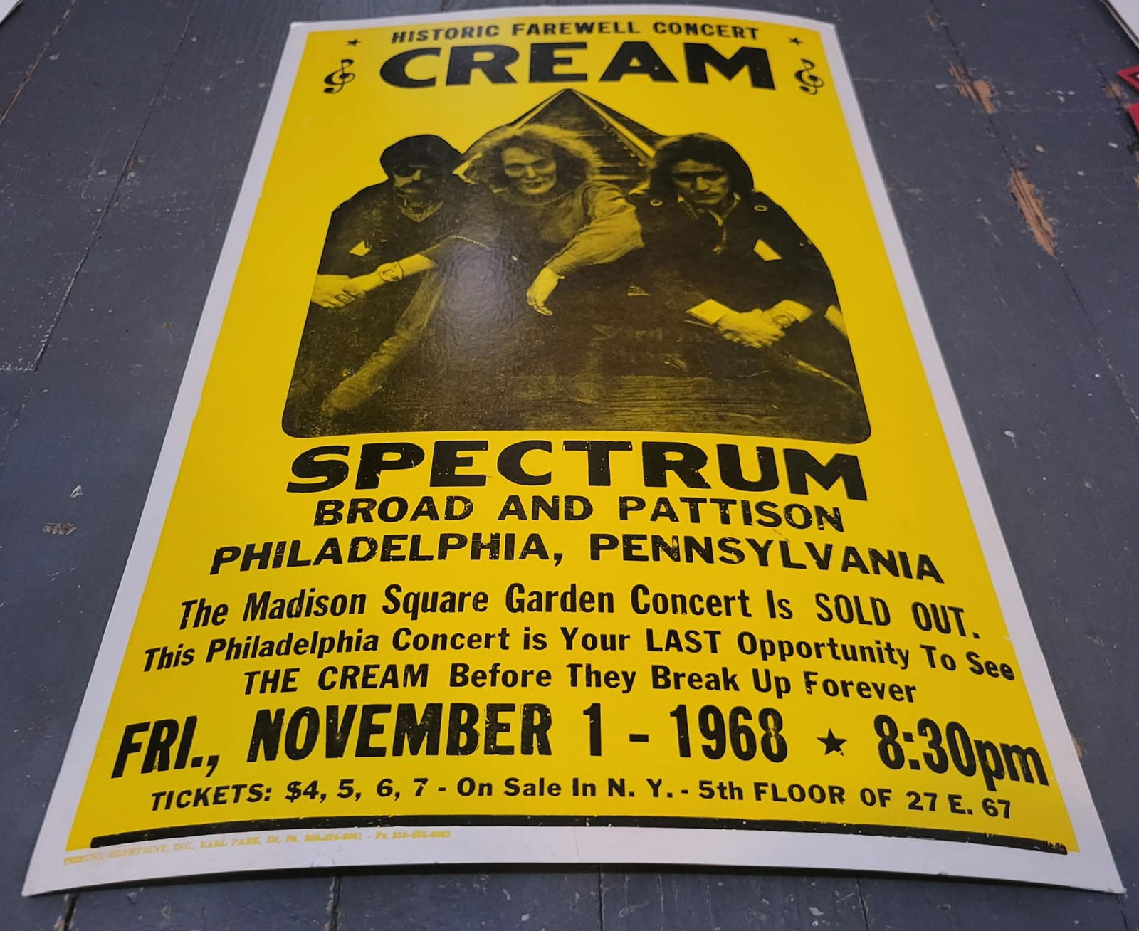 Vintage Cream Cardstock Poster: 22x14”Cardstock