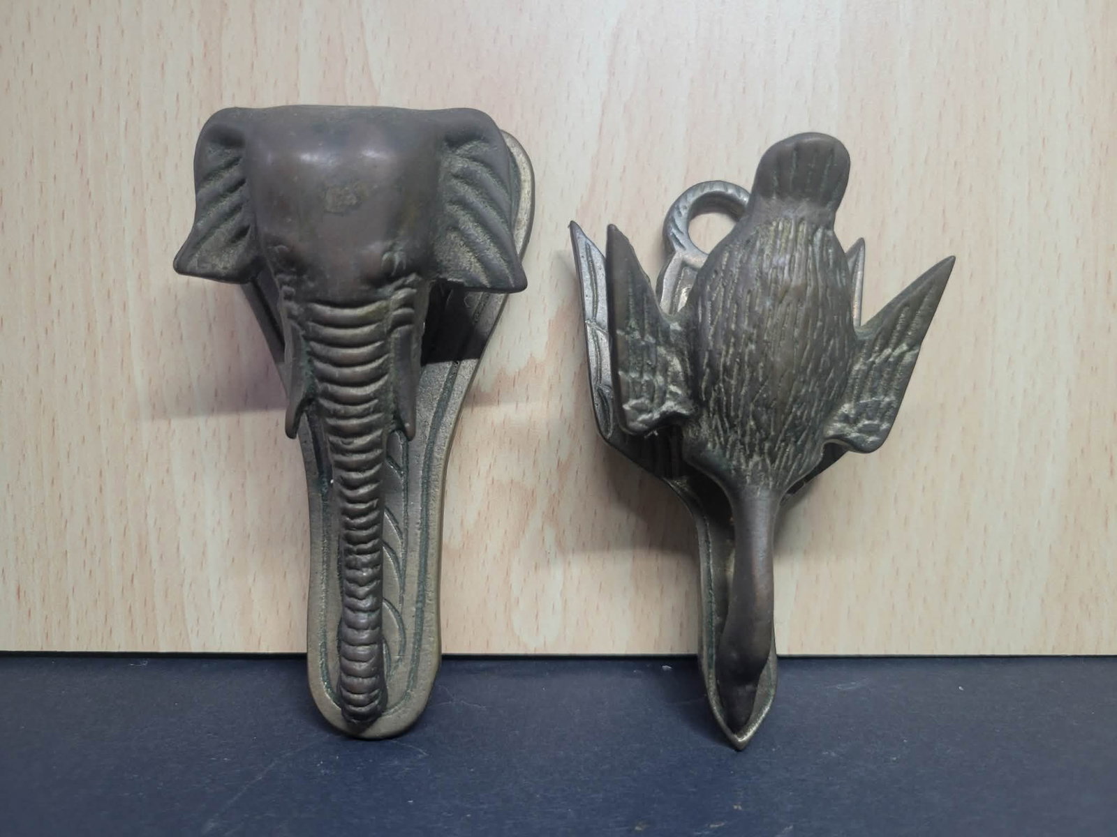 Vintage Ornate Animal Cast Clips: Lot of 2