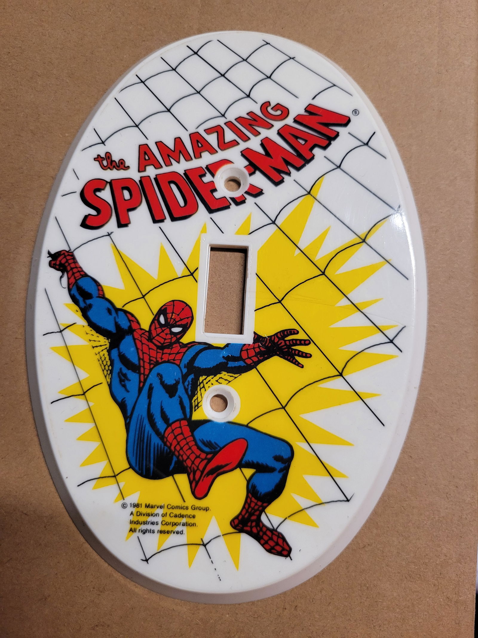 Vintage Light Switch Cover Lot Spider-Man Donald Duck: Lot of two