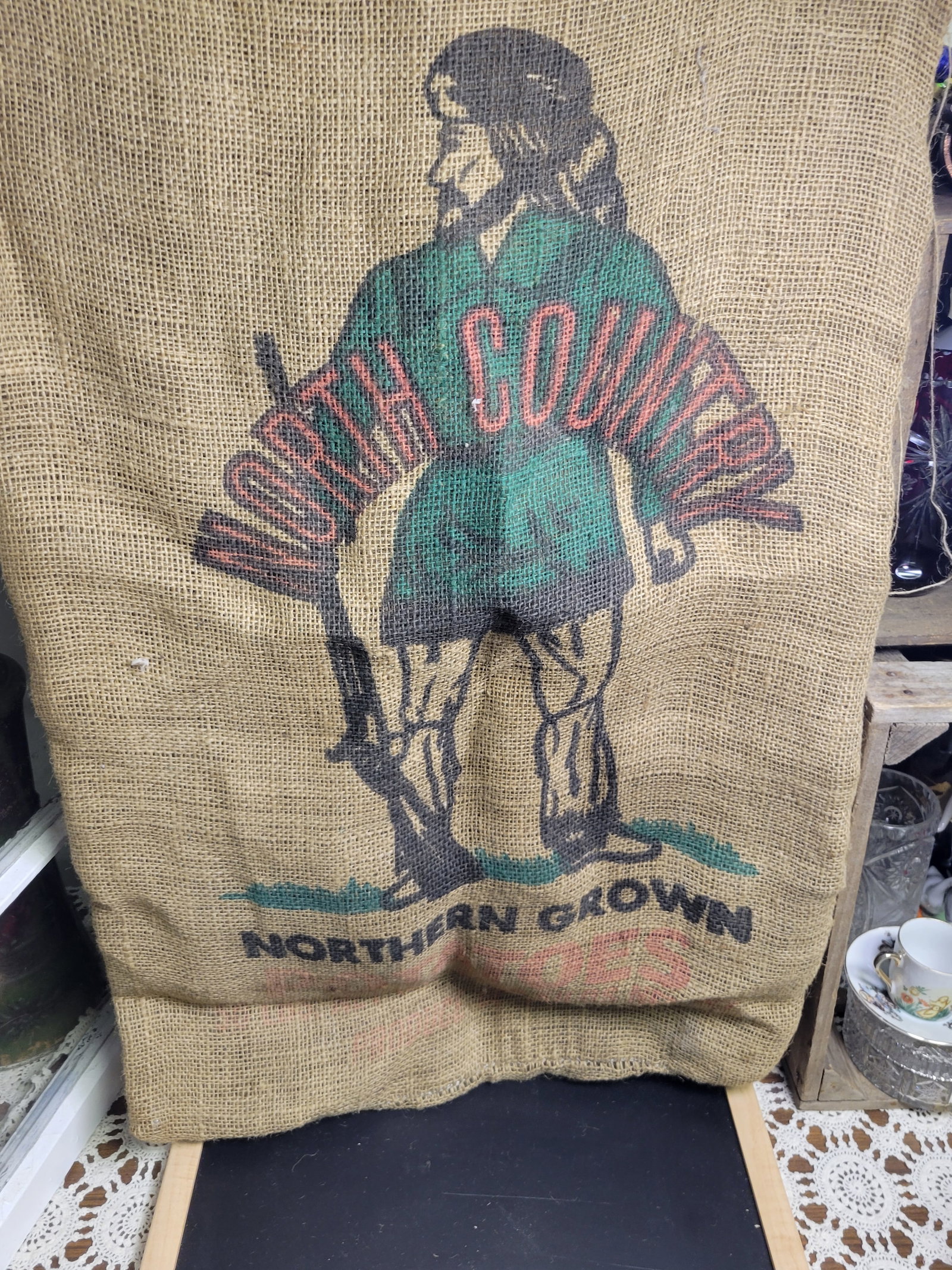 North Country Advertising Burlap Sack: Has burlap bag smell