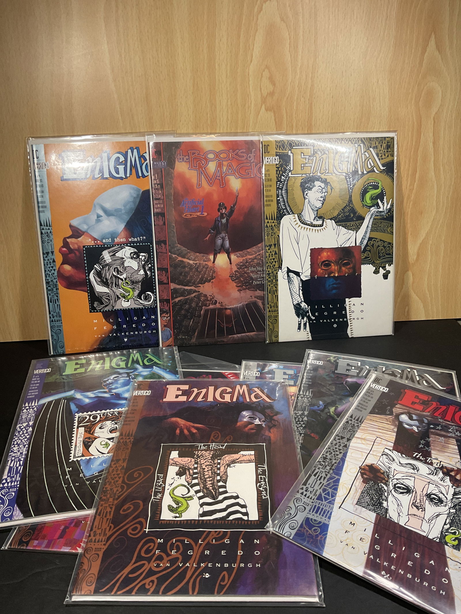 Lot of vintage comics: Lot of nine comic books mostly enigma