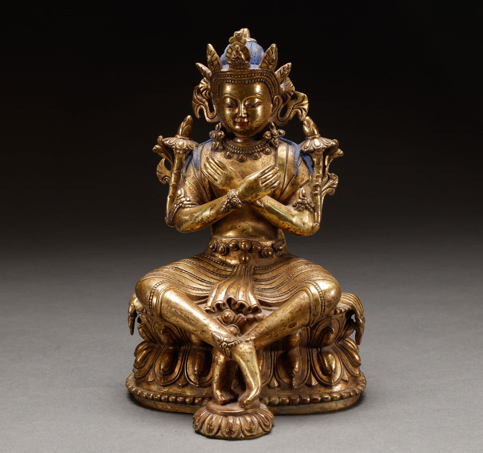 Bronze gilded Buddha statues from the Ming Dynasty (1 of 9)