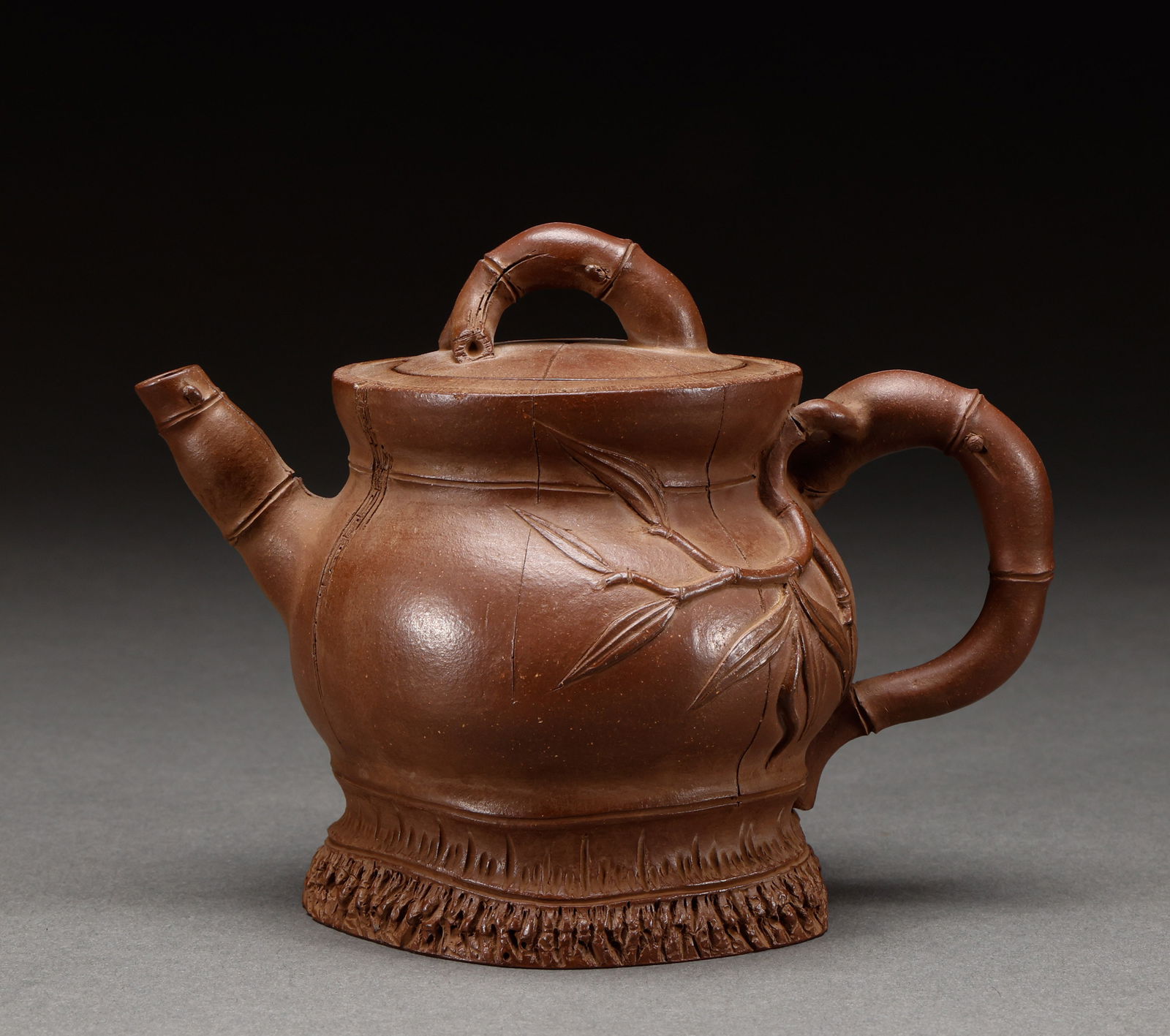 Qing or Republic of China purple clay pot (1 of 7)