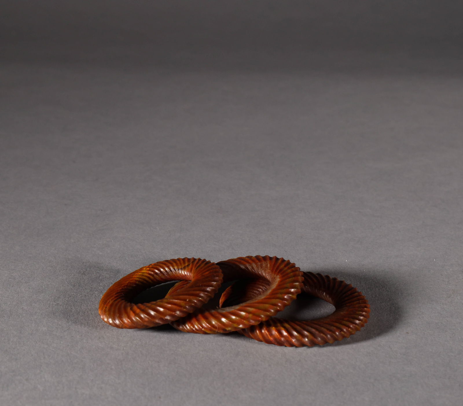 Ancient Warring States period red twisted silk ring (1 of 5)