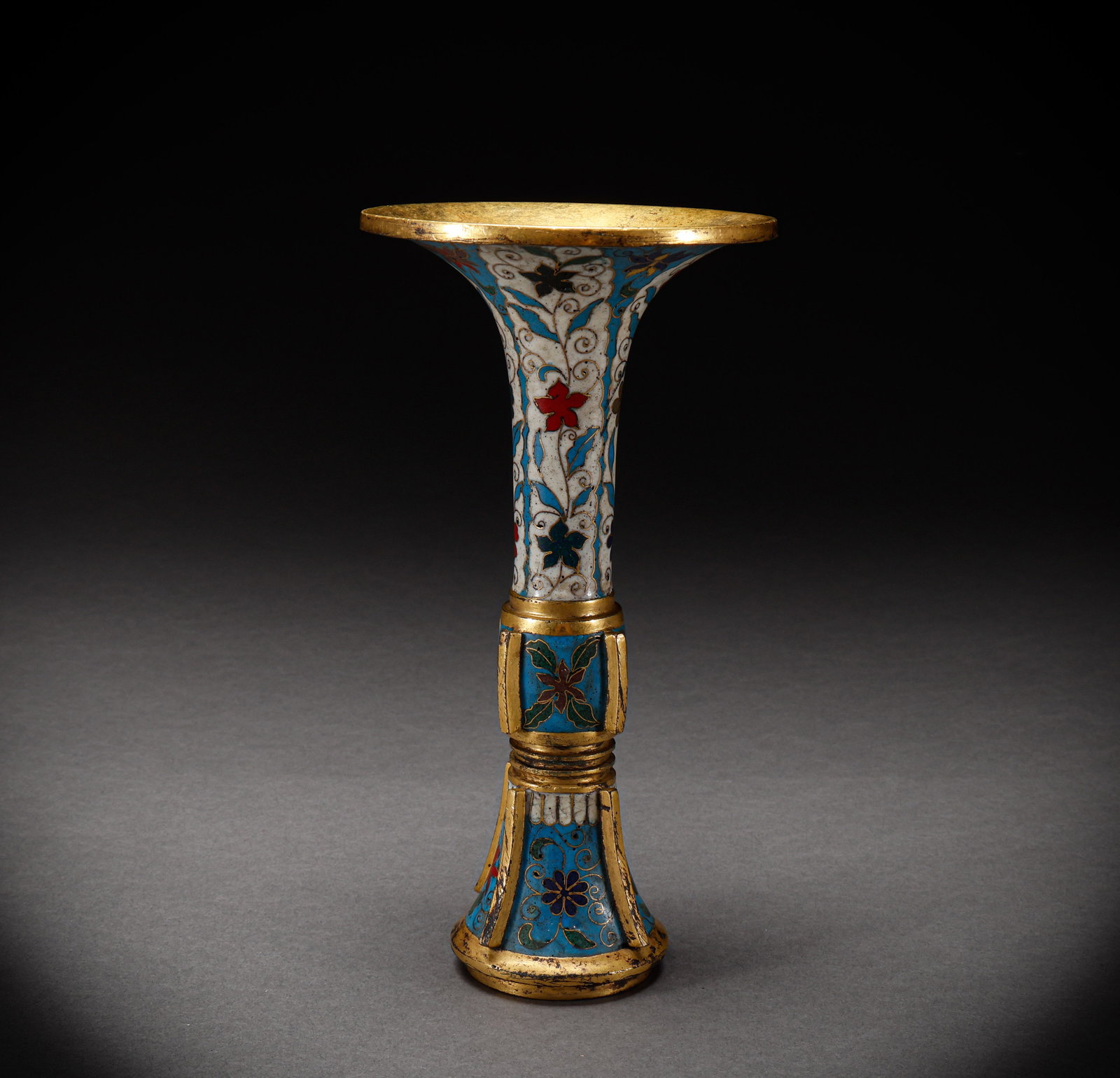 Qing Dynasty Copper Cloisonn é Flower Insert (1 of 10)