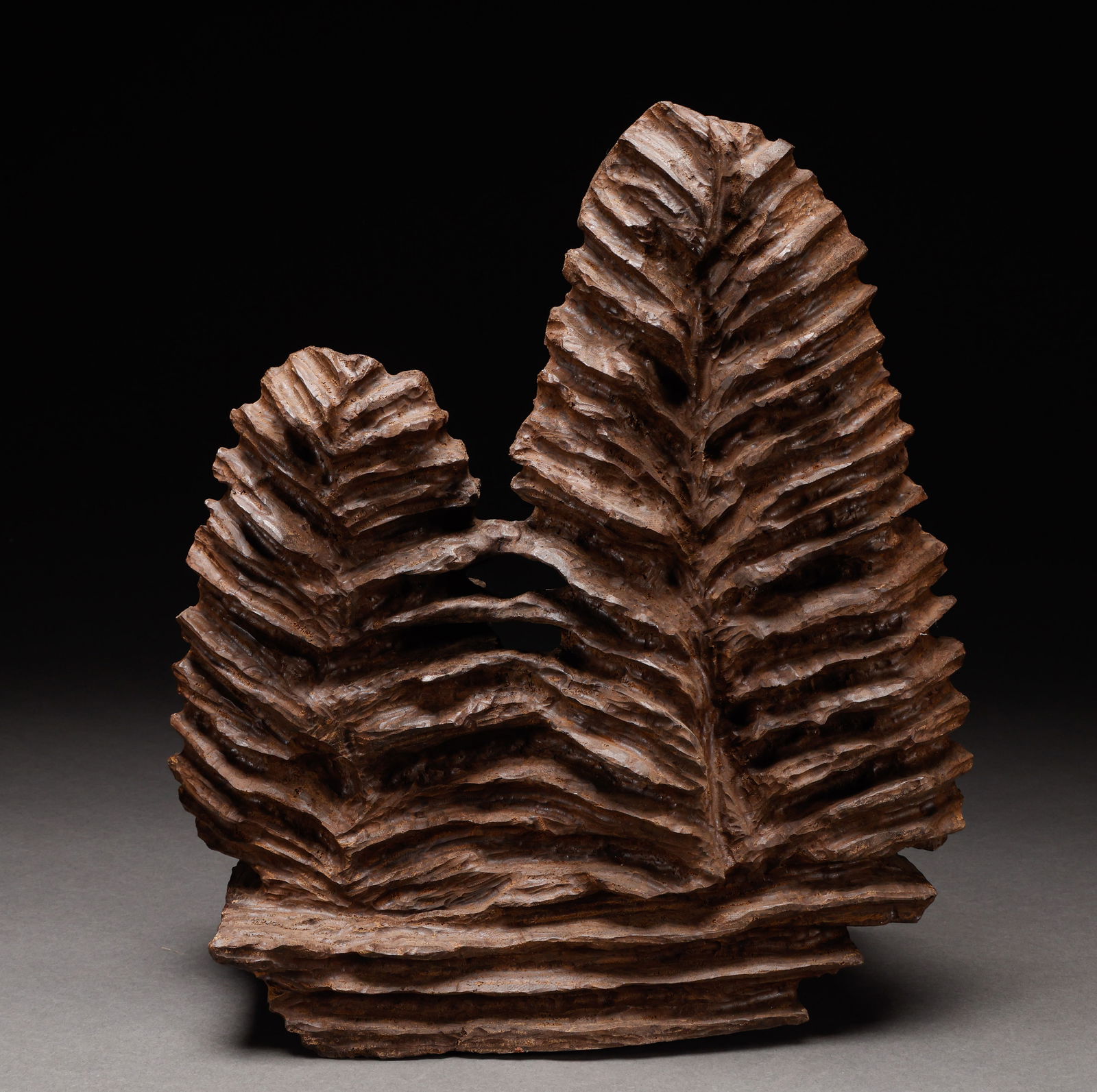 Qing Dynasty agarwood mountain: Height: 35cm, Width: 32cm, Weight: 3202g