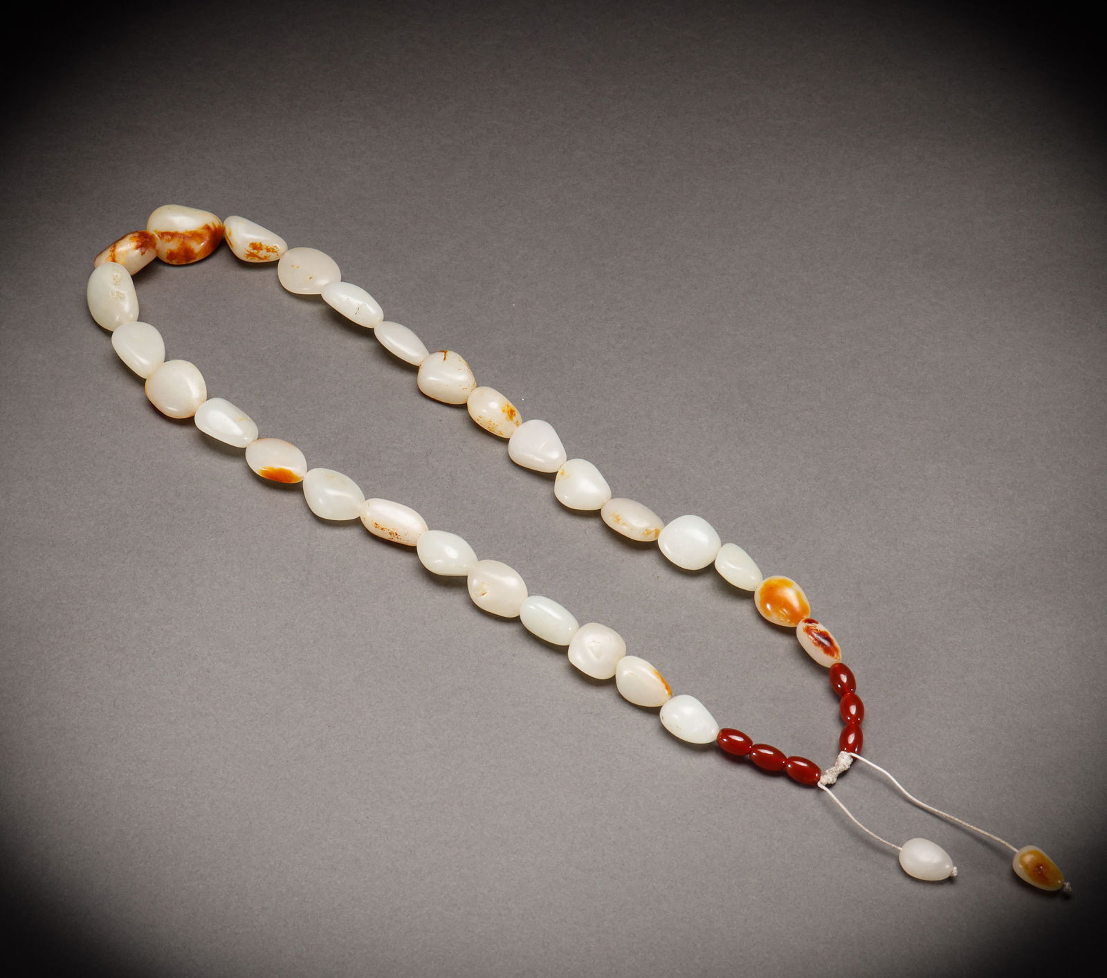 Qing Dynasty Hotan Jade Original Stone Necklace (1 of 6)