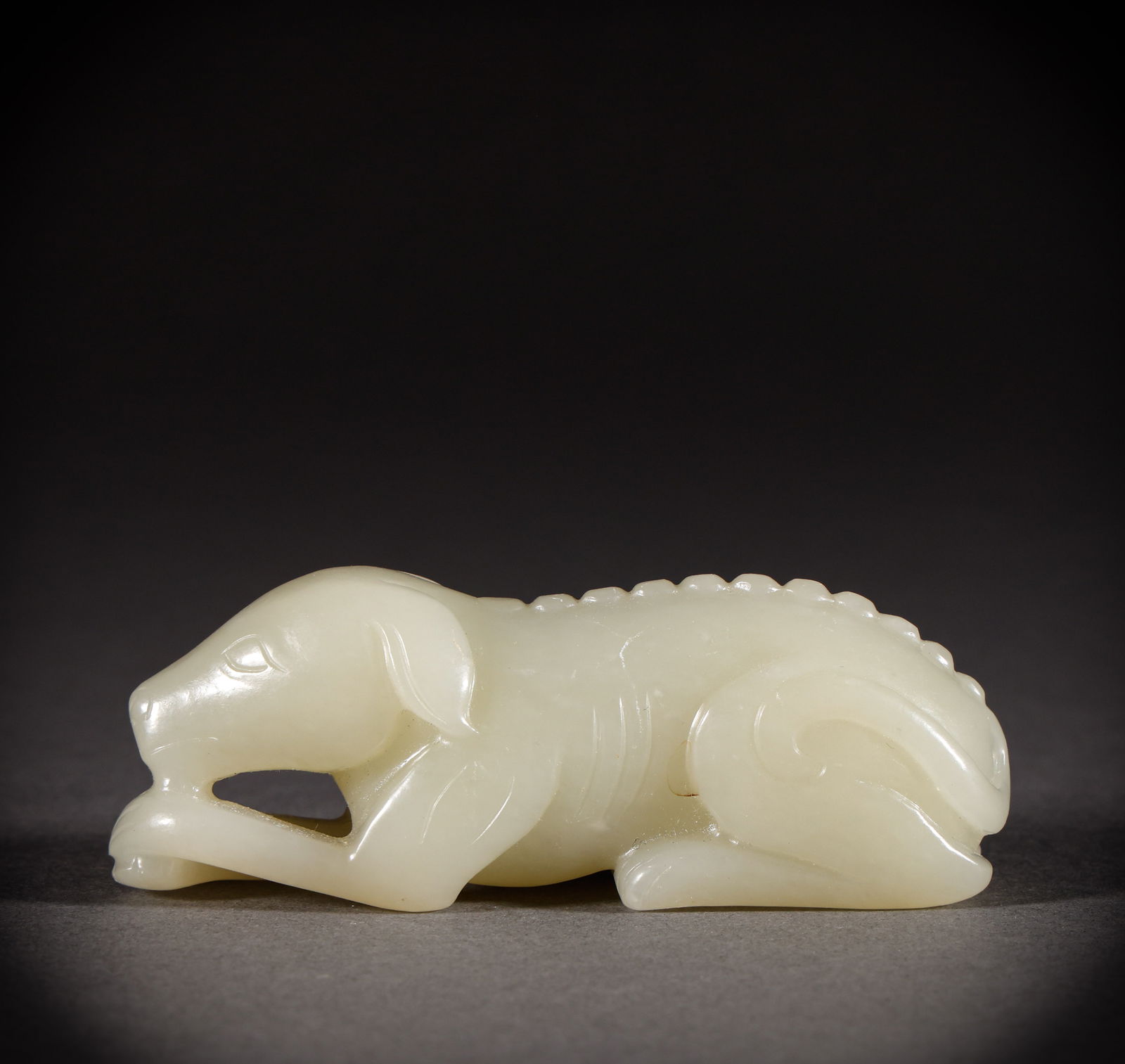 Hetian Yugou in the Qing Dynasty: Height: 3cm, Width: 8cm, Weight: 91g