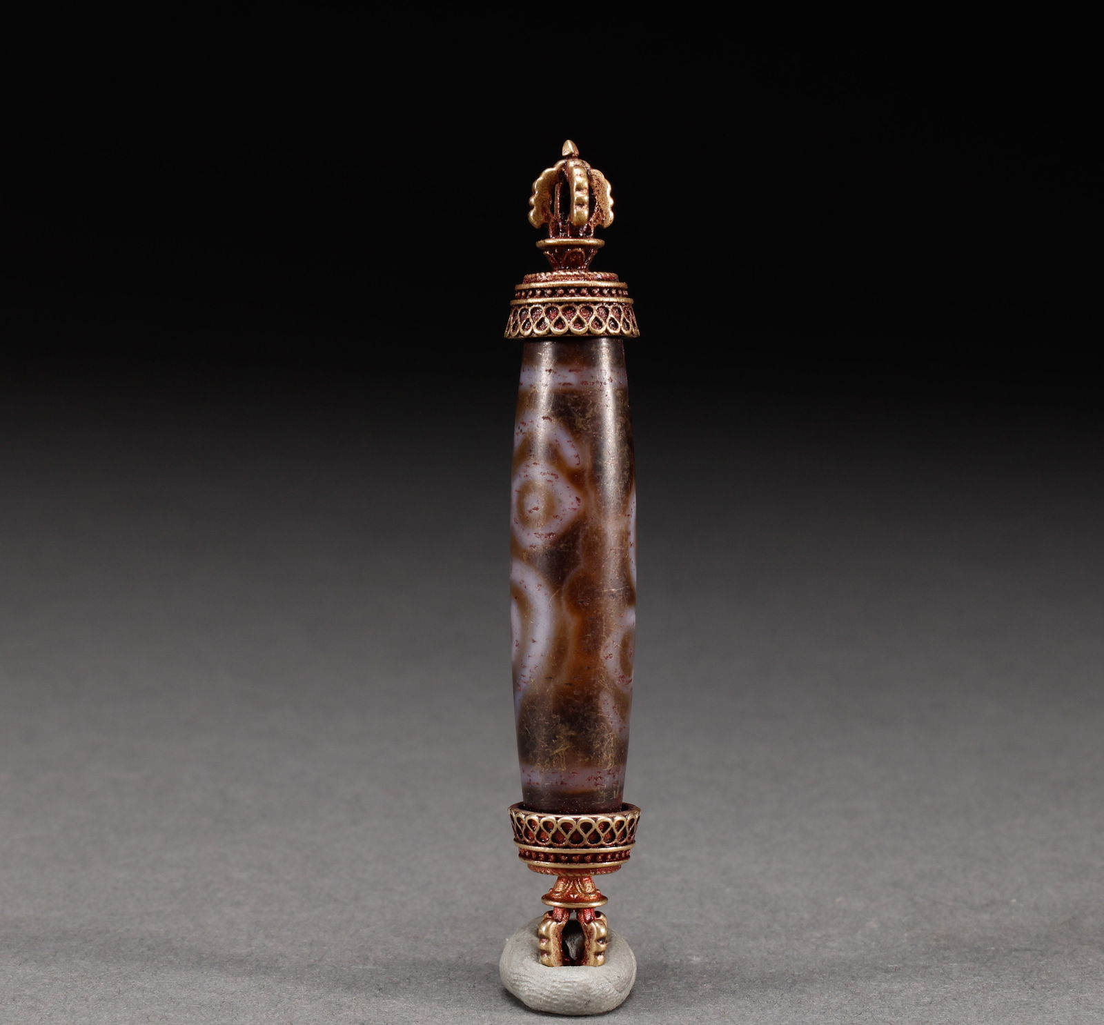 Qing or former Tianzhu: Height: 8.5cm, width: 1.5cm, weight: 23g