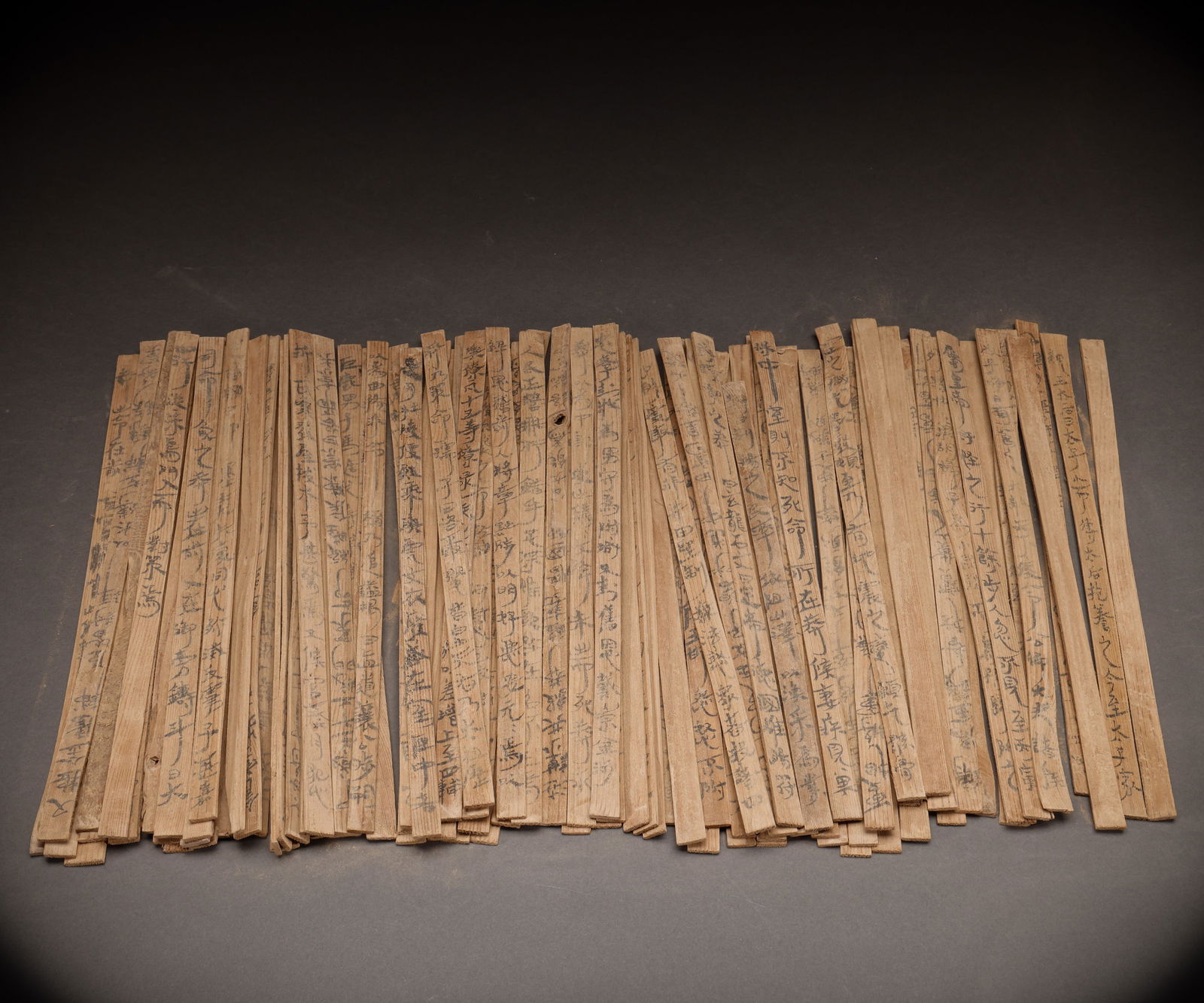 Bamboo Slips and Letters: Height: 32cm, Width: 1.5cm,