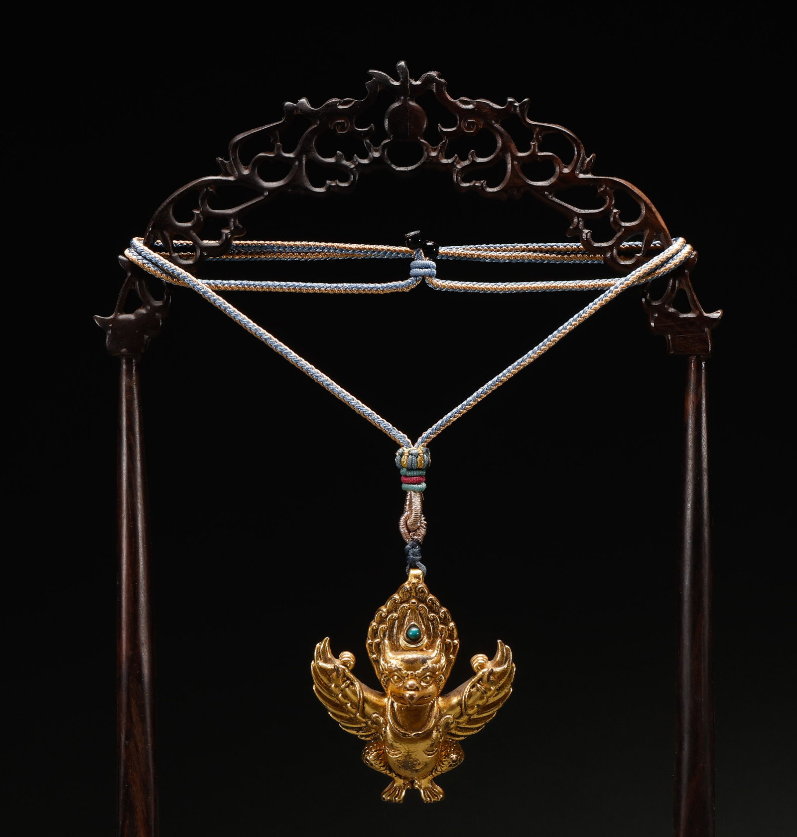Qing Dynasty Copper Gilded Golden Tripod Flying Bird (1 of 5)