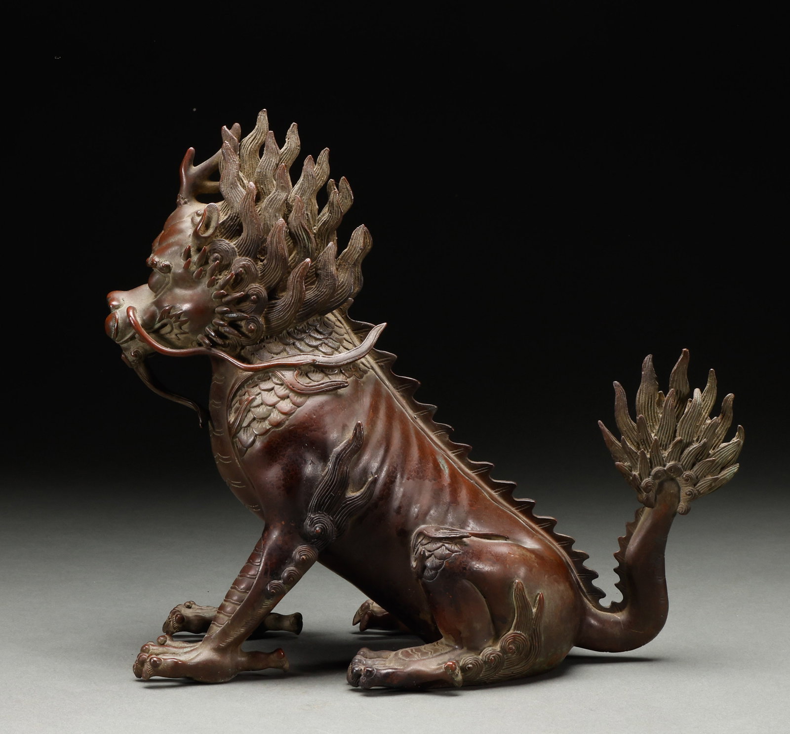 Bronze Lion from the Qing Dynasty (1 of 10)