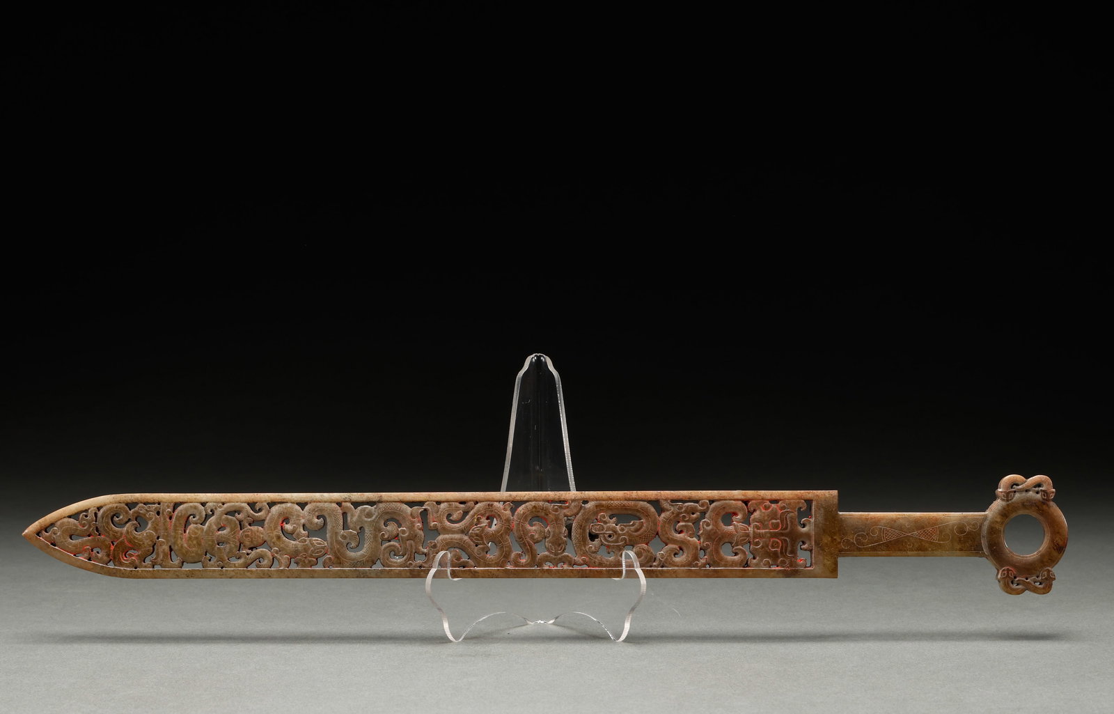 He Tian Yujian before the Ming Dynasty: Length: 44cm, Width: 4cm, Weight: 190g