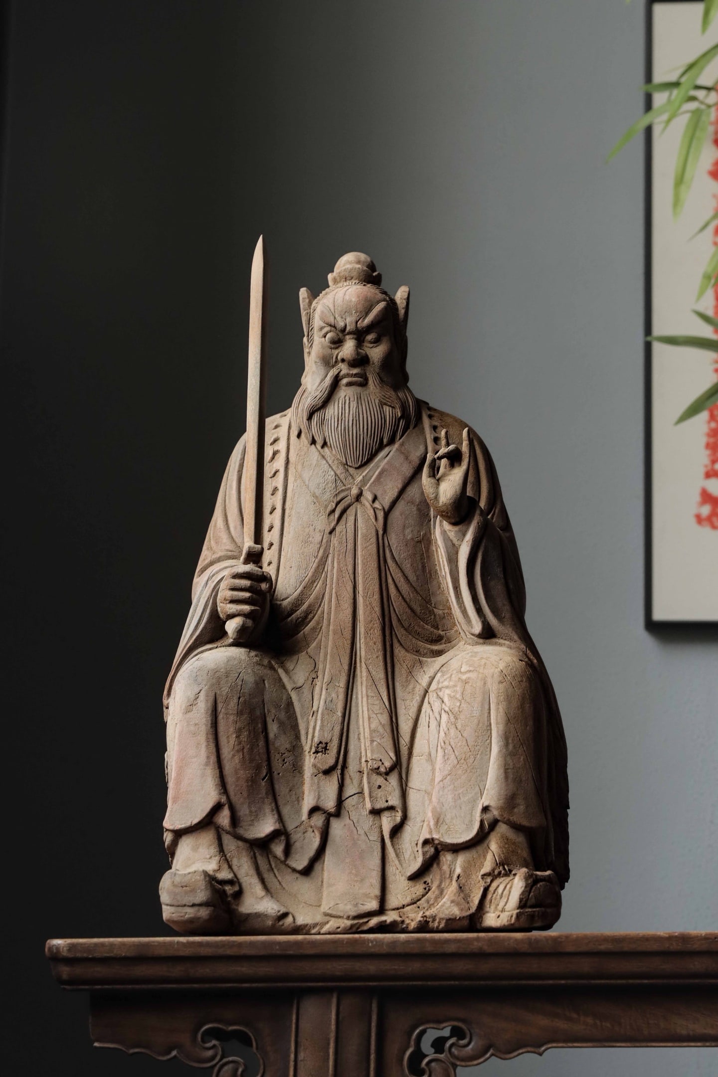 Wooden statue of Zhang Tianshi before the Ming Dynasty (1 of 10)