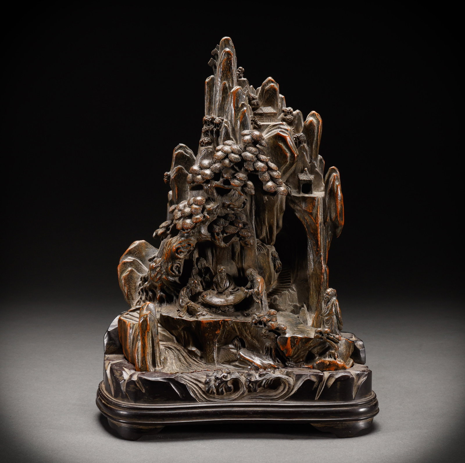 Stories of Qing Dynasty agarwood characters, Shanzi: Height: 37cm, Width: 26cm, Weight: 2971g