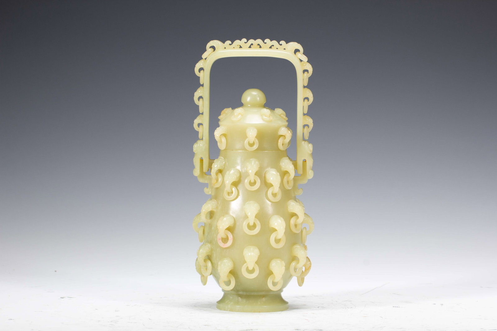 Qing Dynasty Hetian Huangyu Liang Bottle: Height: 21.5cm,