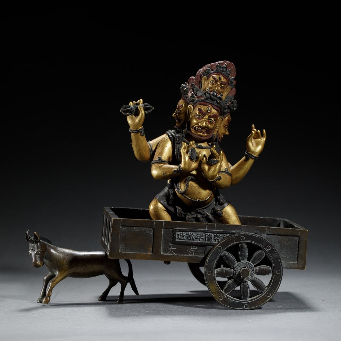 Bronze gilded Buddha statues from the Qing Dynasty (1 of 9)