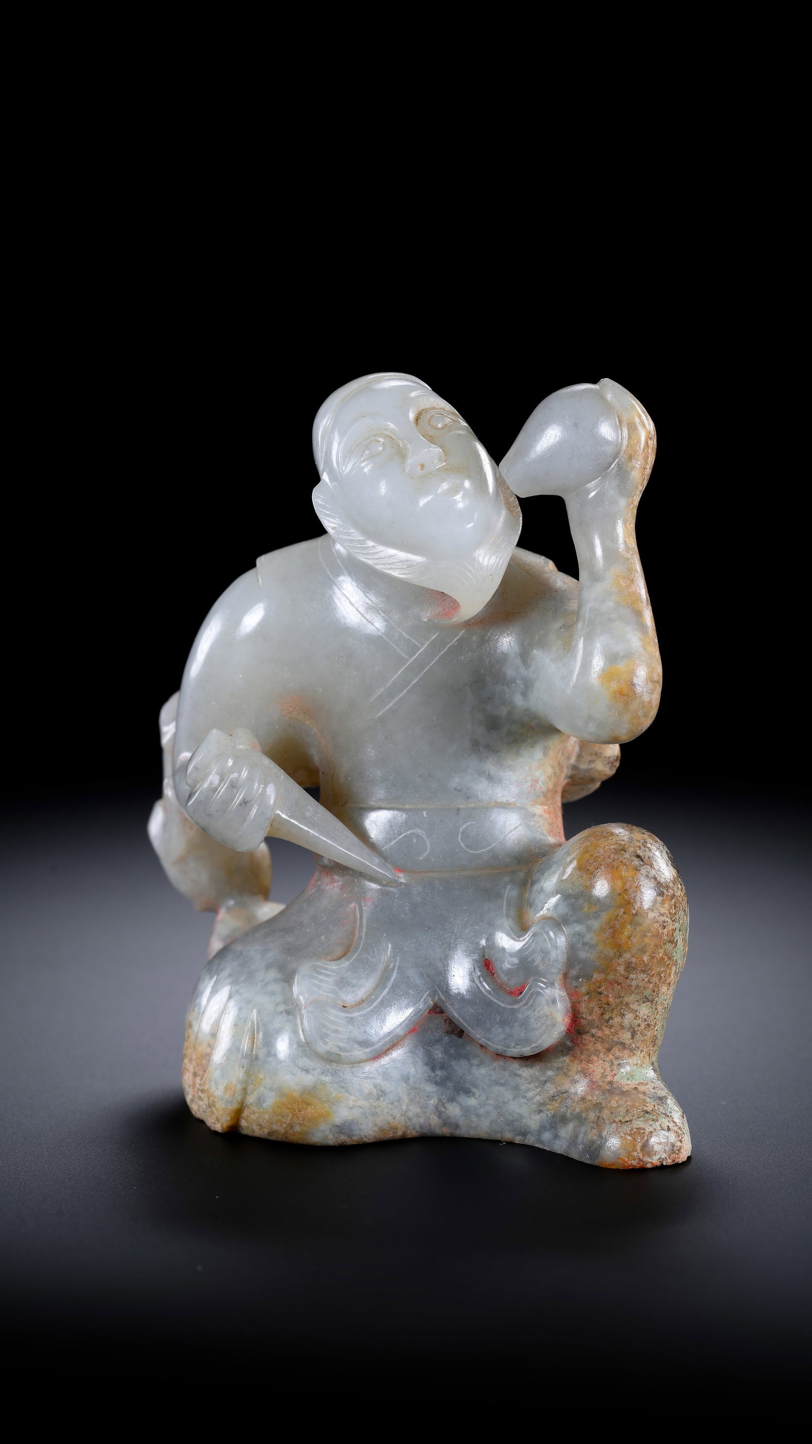 Characters of Hotan Jade before the Ming Dynasty: Height: 8.5cm, Width: 7.5cm, Weight: 258g