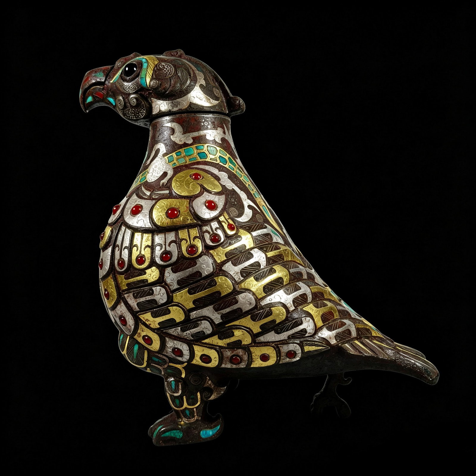 Before the Ming Dynasty, there were bronze, gold, silver, and bird statues: Height: 27cm, Width: 27cm,