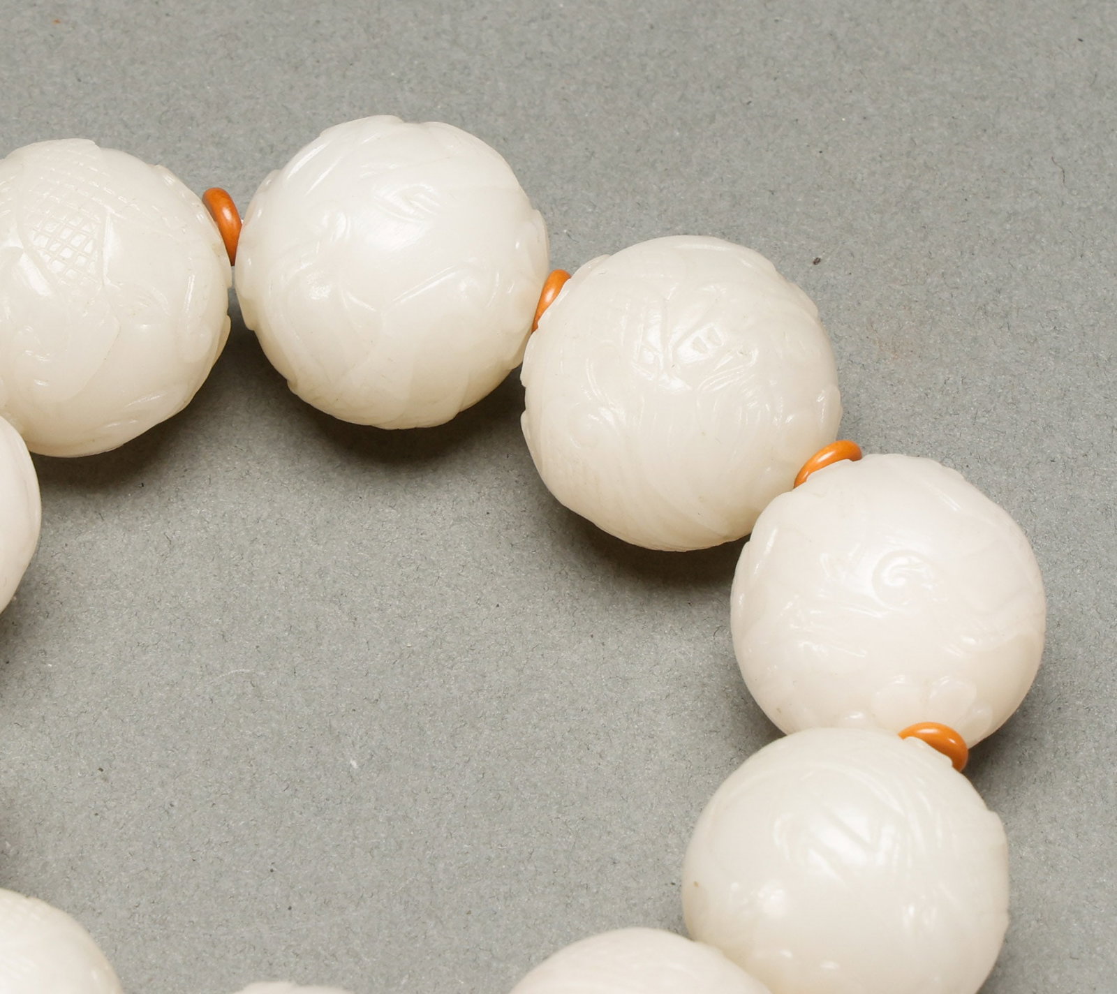 Qing Dynasty Hetian Jade Dragon Pattern Hand String - 2