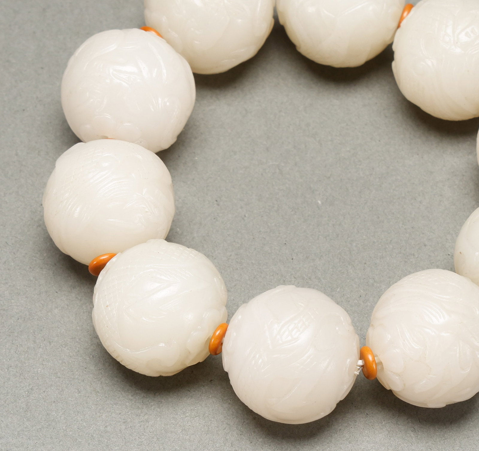 Qing Dynasty Hetian Jade Dragon Pattern Hand String - 3