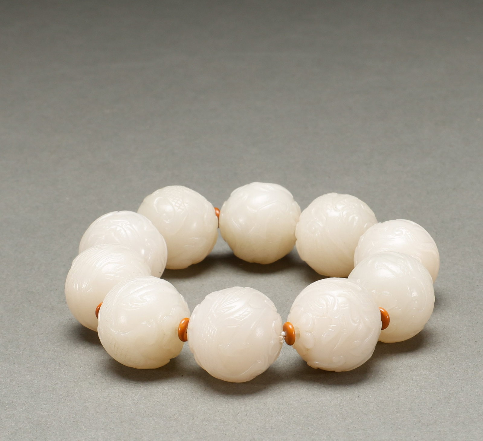 Qing Dynasty Hetian Jade Dragon Pattern Hand String - 4