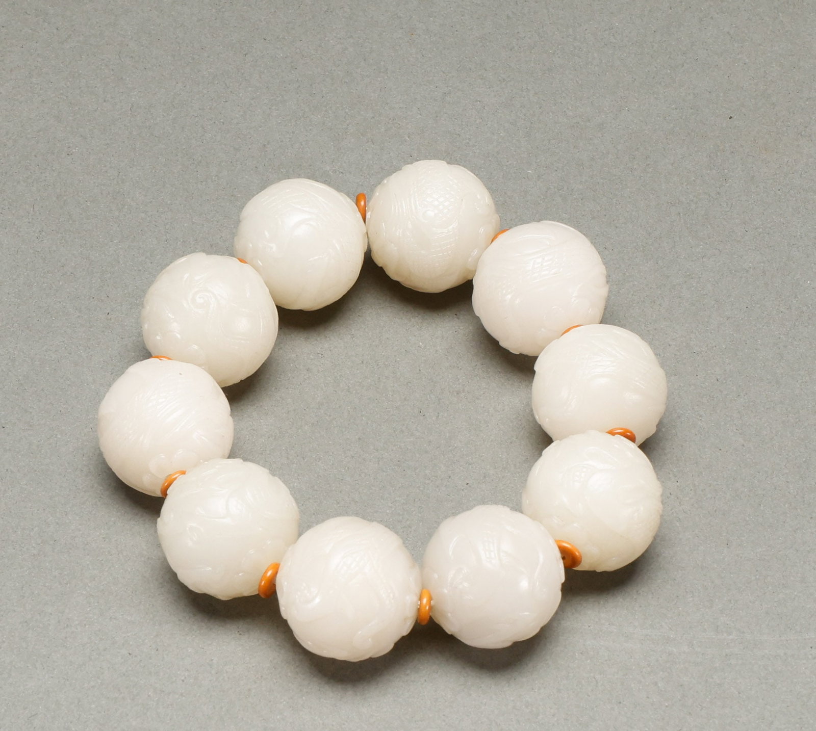 Qing Dynasty Hetian Jade Dragon Pattern Hand String - 7