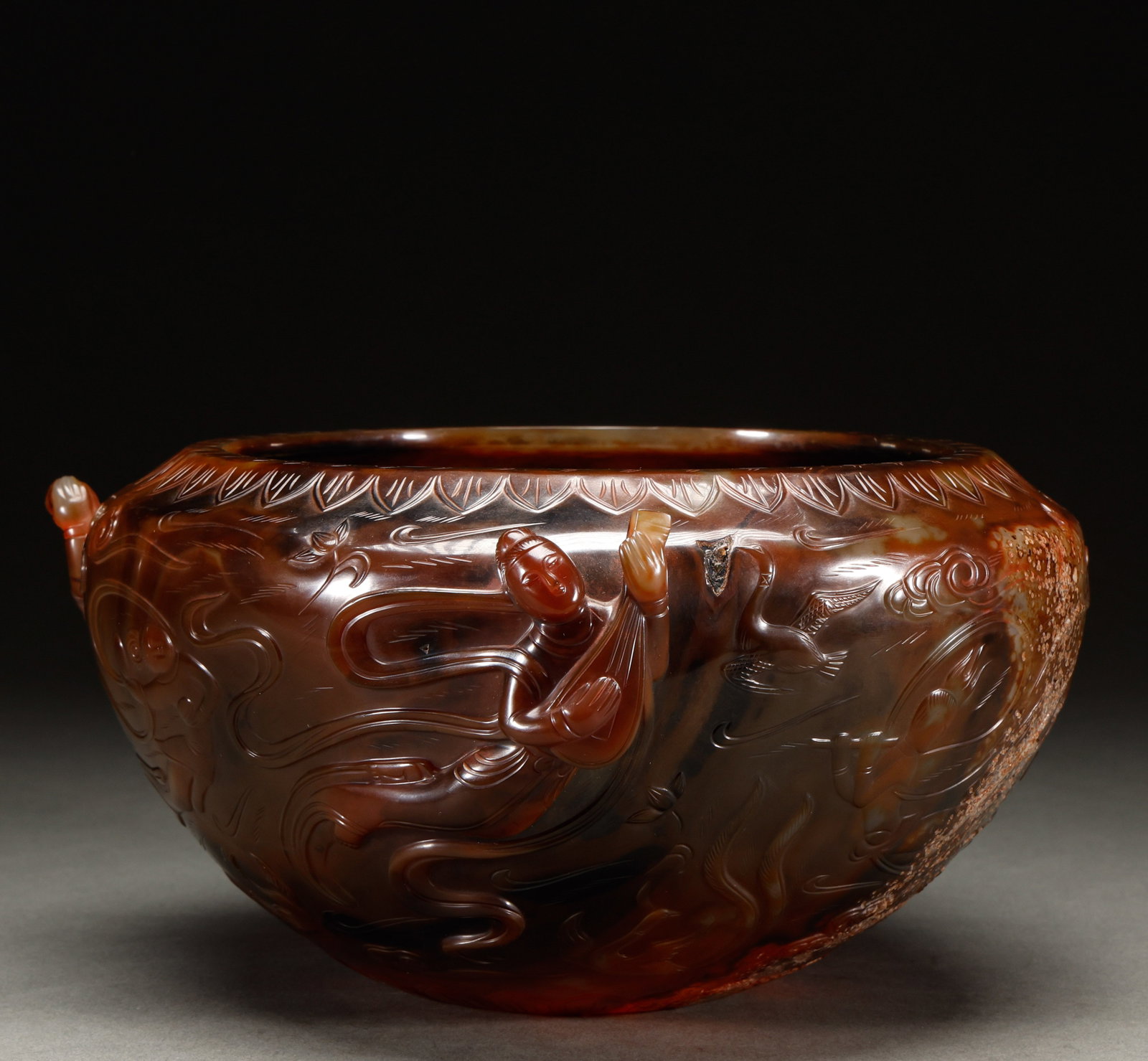 Clear or old agate jars - 3