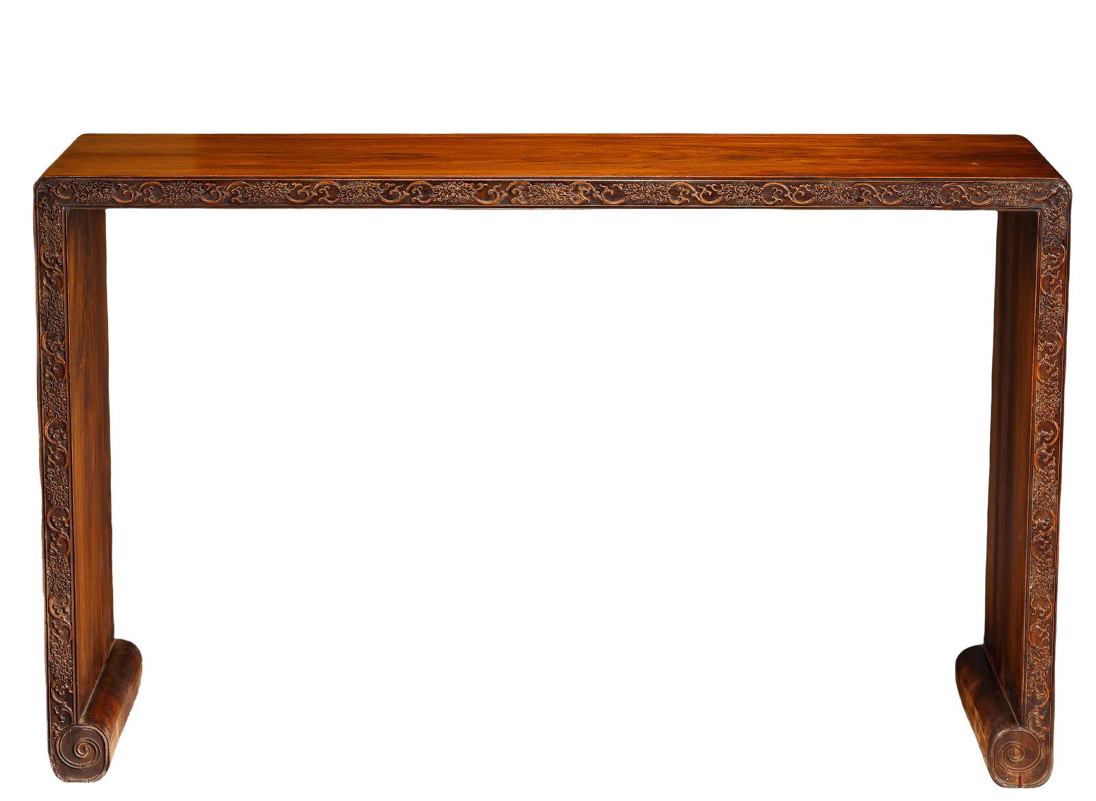 The Huanghuali Tiao Case in the Qing Dynasty: Length: 126cm, width: 31cm, height: 78.5cm