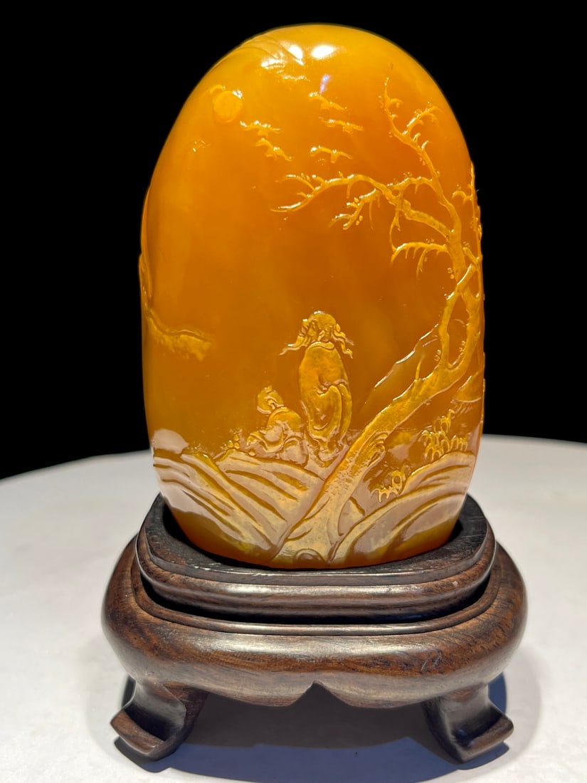Tianhuangshi Mountain in the Qing Dynasty: Height: 9.3cm, Width: 5.5cm, Weight: 307g
