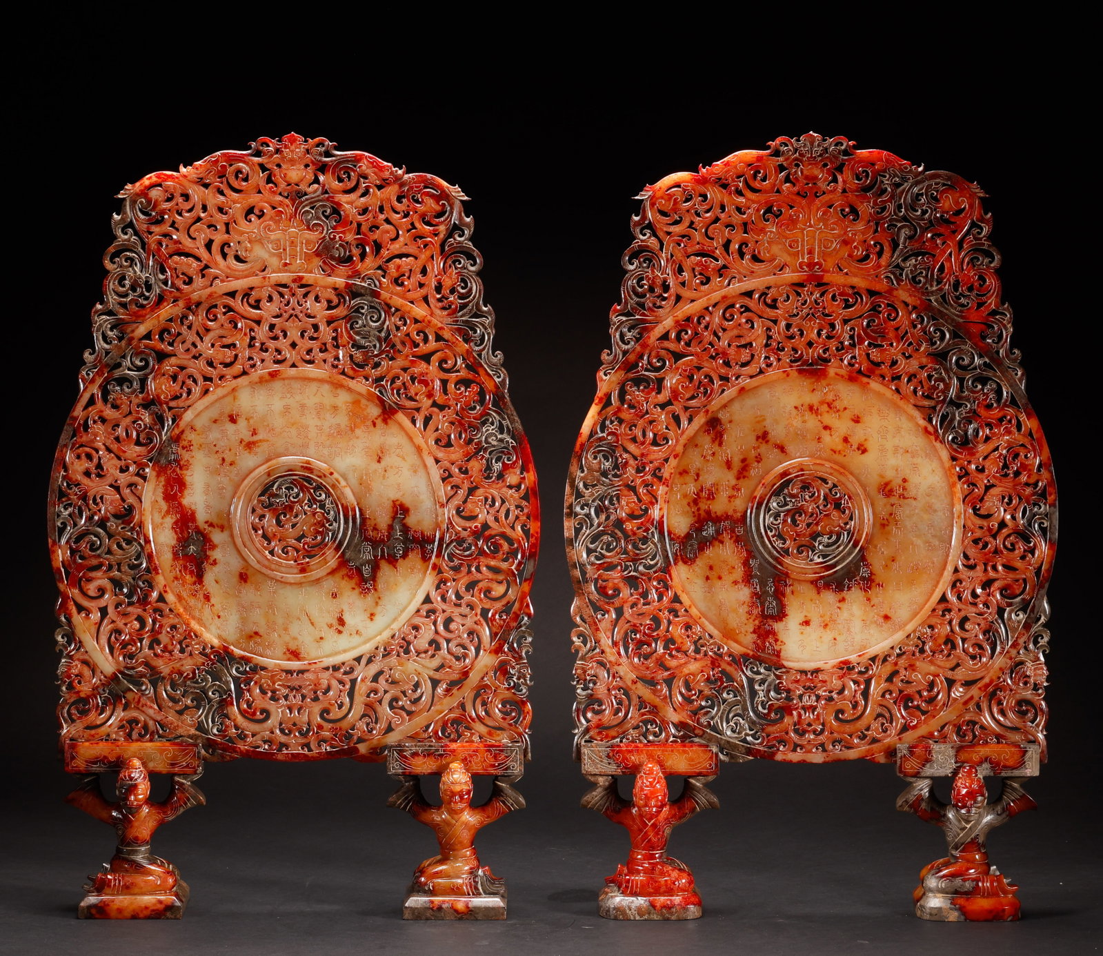 Couple with Tian Yubi before the Ming Dynasty: Height: 65cm, Width: 41cm, Weight: 12174g