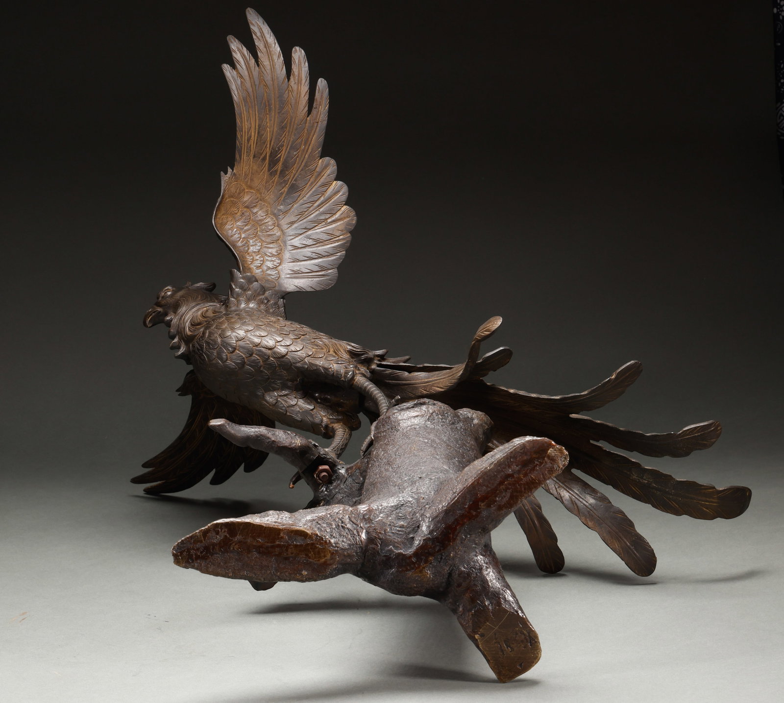 Qing Dynasty Copper Flying Eagle - 11