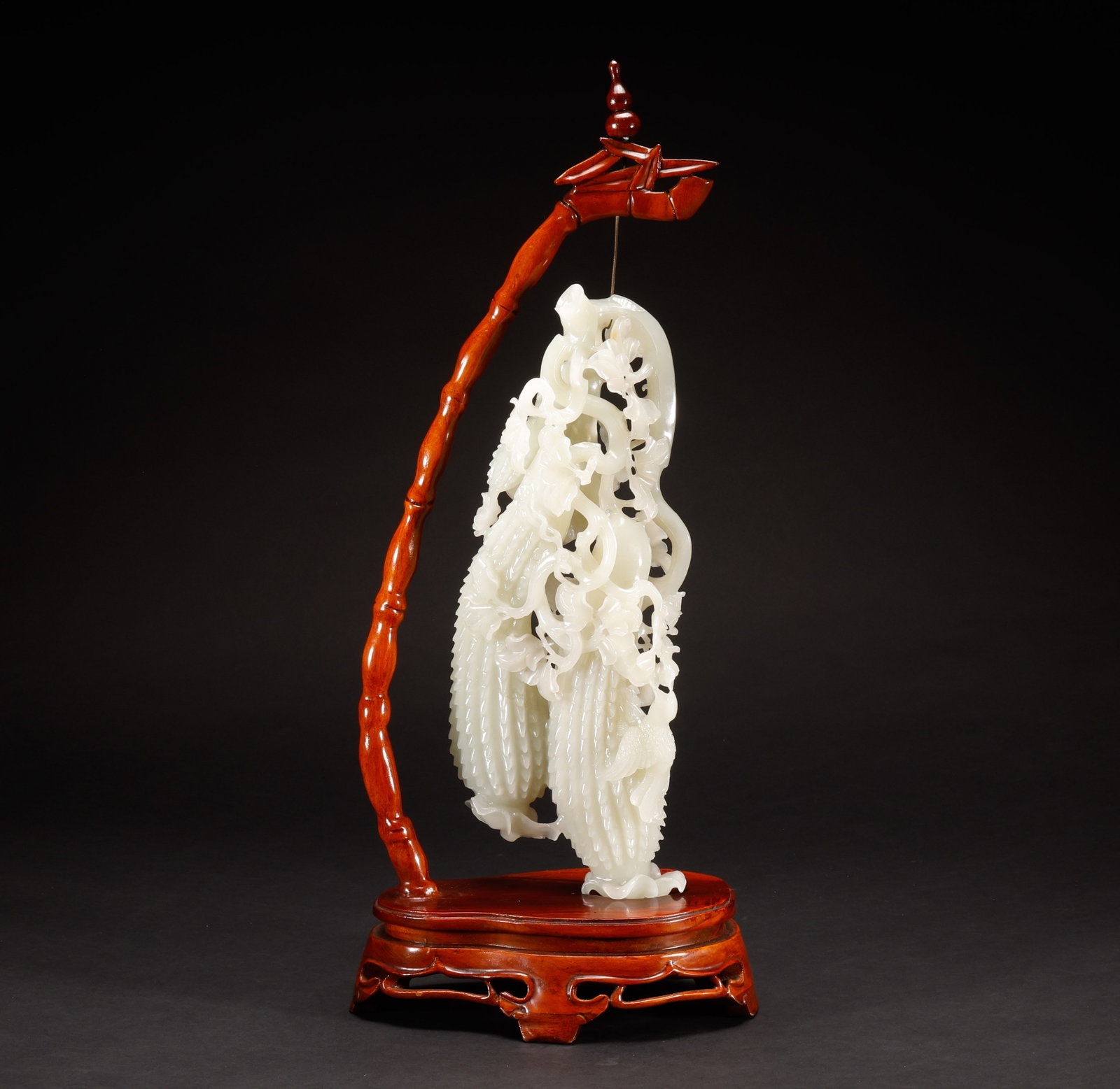 Hotan Jade Cucumber in Qing Dynasty: Height: 50cm, Width: 35cm, Thickness: 15cm, Weight: 1930g
